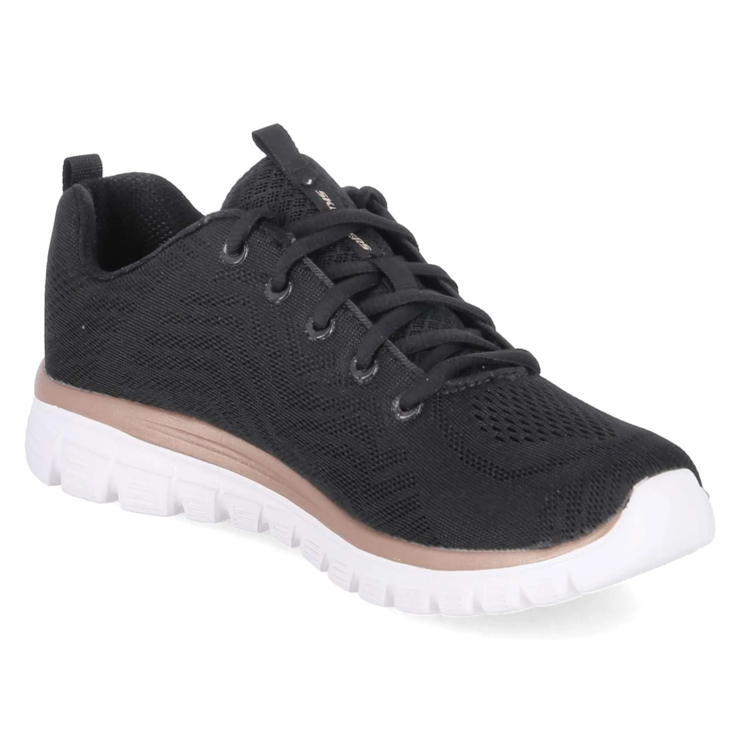 Skechers Scarpe Sportive Donna, Nero Oro, 39.5 EU - immagine 5