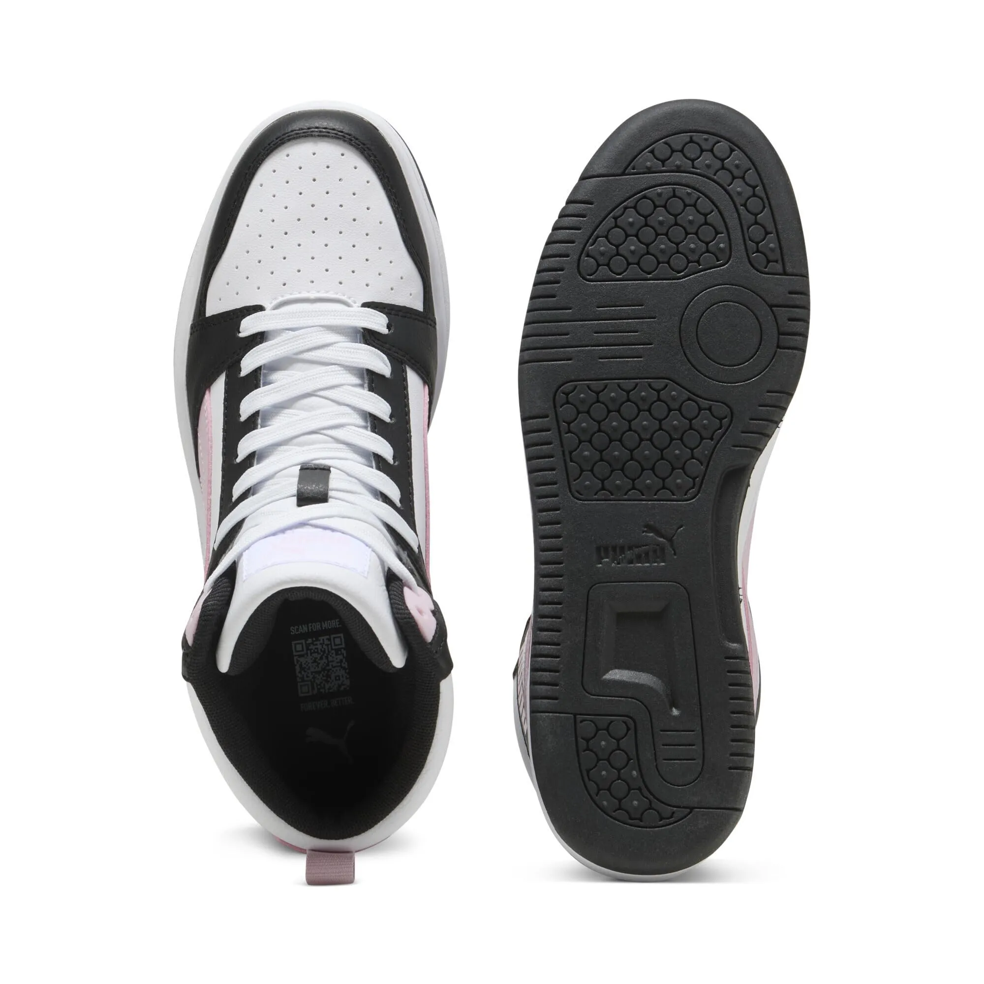 PUMA Rebound V6 Sneakers, White Rose Mauve Black, 47 EU - immagine 5