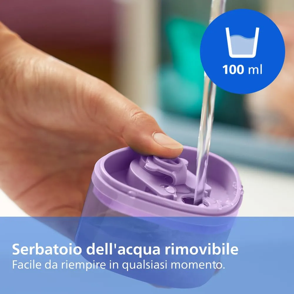 Philips 3000 Ferro da Stiro Verticale a Vapore Pieghevole STH3010/30, 20 g/min, 1000W, Viola - immagine 7
