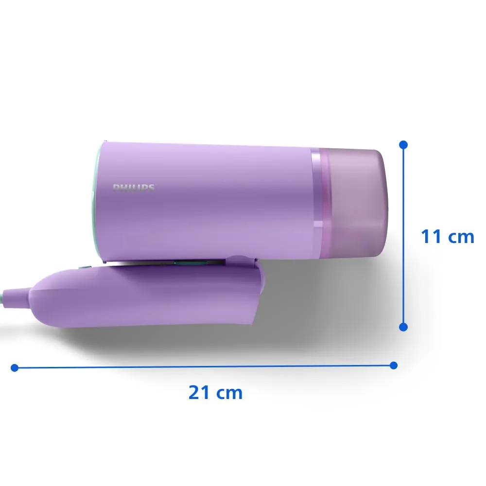 Philips 3000 Ferro da Stiro Verticale a Vapore Pieghevole STH3010/30, 20 g/min, 1000W, Viola - immagine 10