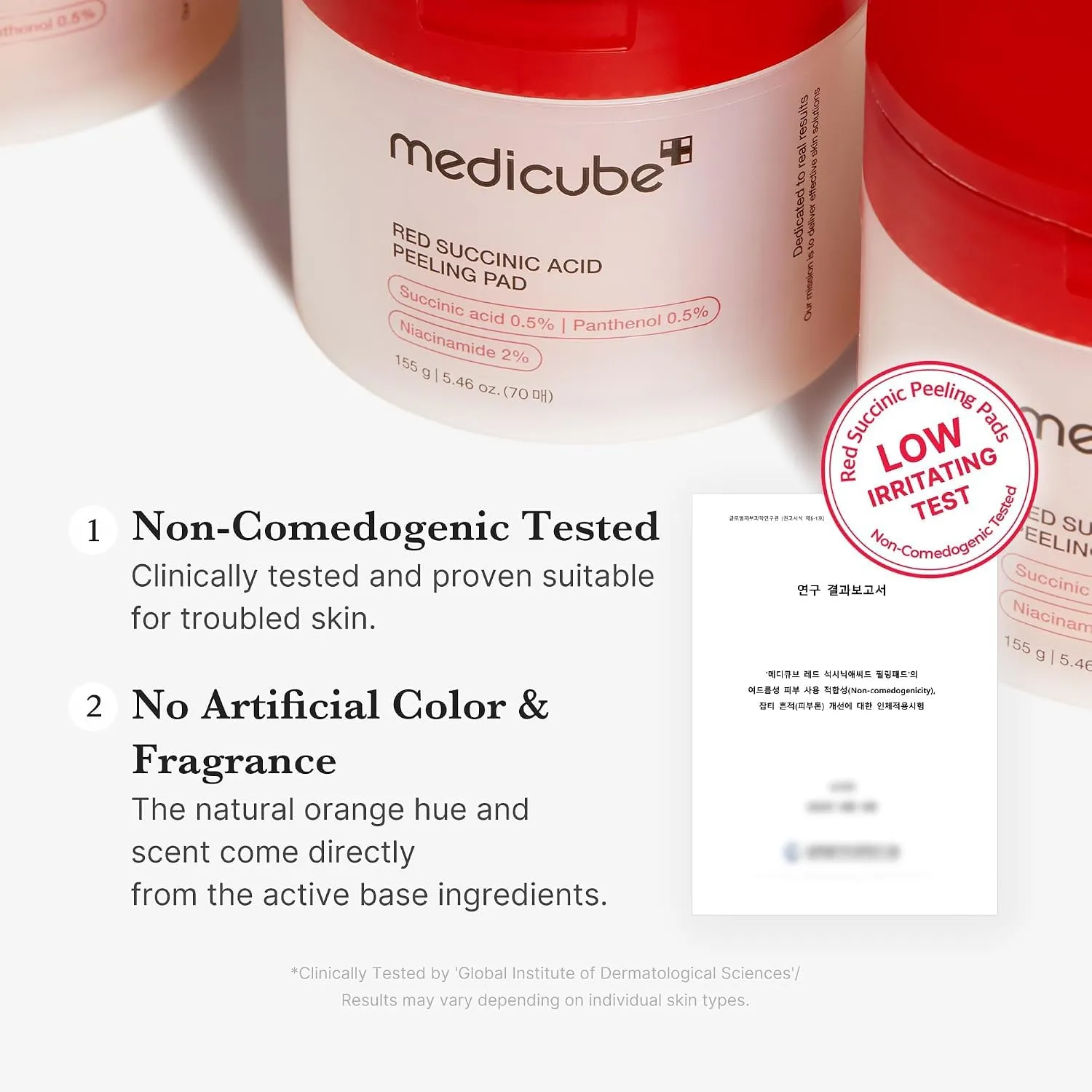 medicube Red Succinic Acid Panthenol Facial Peeling Toner Pads - immagine 6