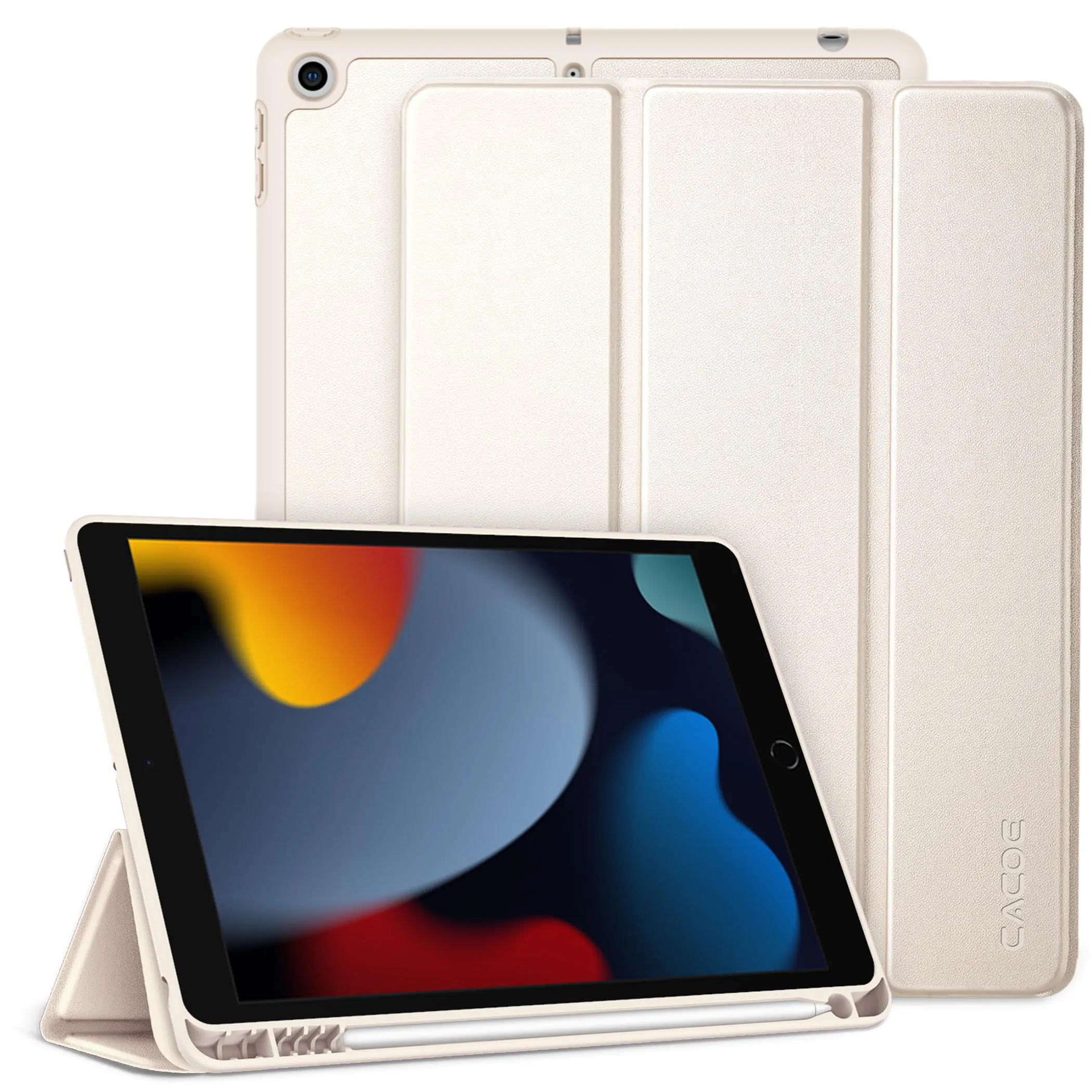 CACOE Cover per iPad 9a / 8a / 7a Generazione (10,2 pollici) con Portapenne - immagine 1
