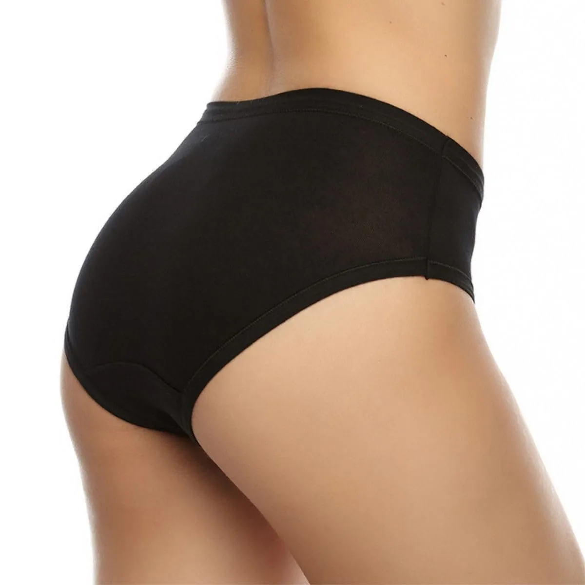 Cotonella Slip Donna Midi Cotone Bielastico, Nero, XL, Confezione da 3 Pezzi - immagine 2