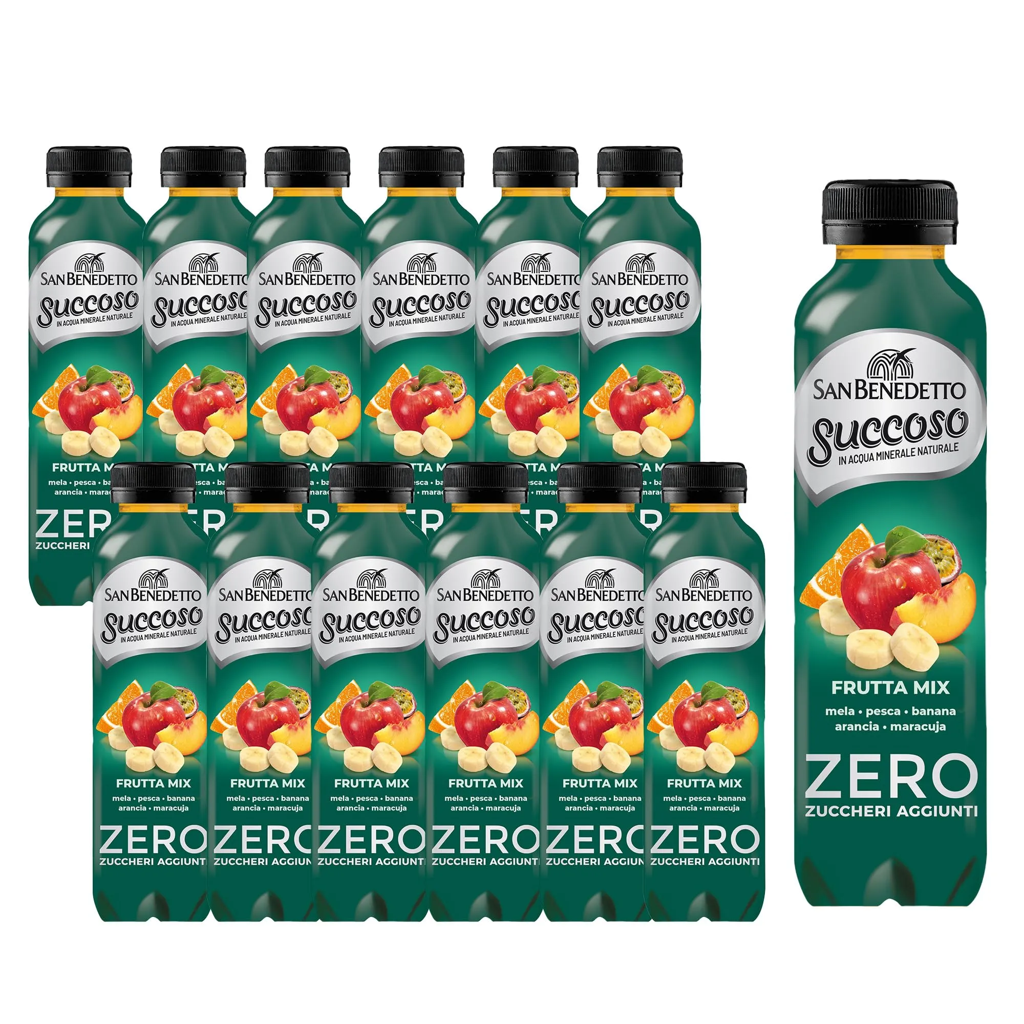San Benedetto Succoso Zero Gusto Fruttamix, 12x400 ml - immagine 1