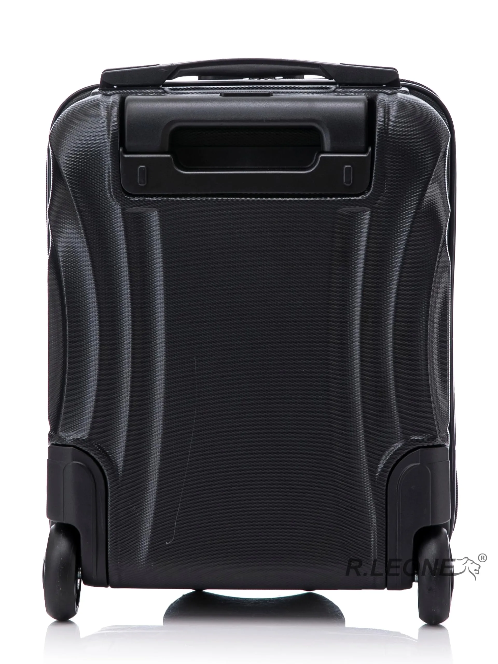 R.Leone Trolley Bagaglio a Mano 40x30x20cm in ABS 2 Ruote 20374FR Nero - immagine 2