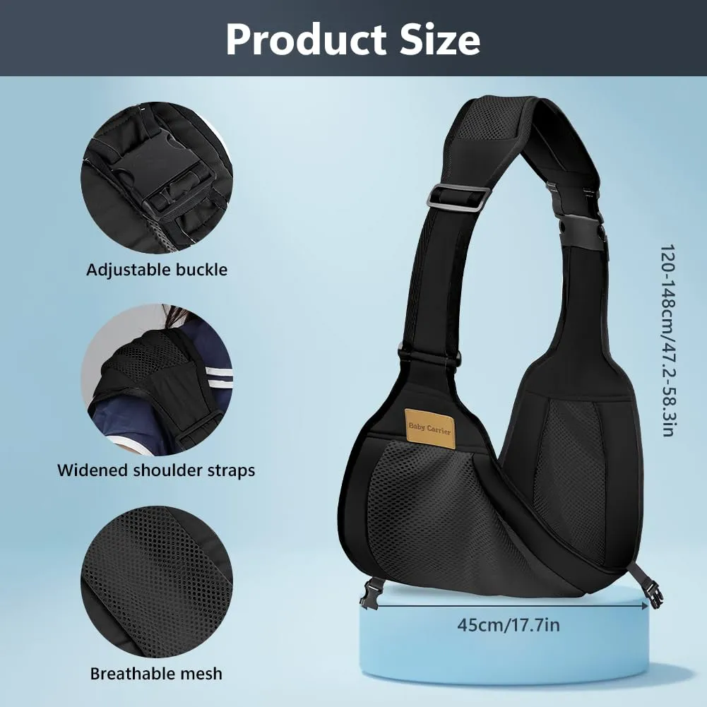 AOOWU Fascia Porta Bambino Traspirante Ergonomica Regolabile, 0-36 Mesi, Max 25 Kg - immagine 2