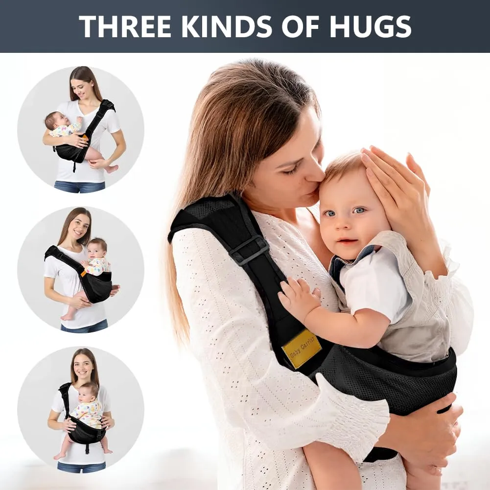 AOOWU Fascia Porta Bambino Traspirante Ergonomica Regolabile, 0-36 Mesi, Max 25 Kg - immagine 4