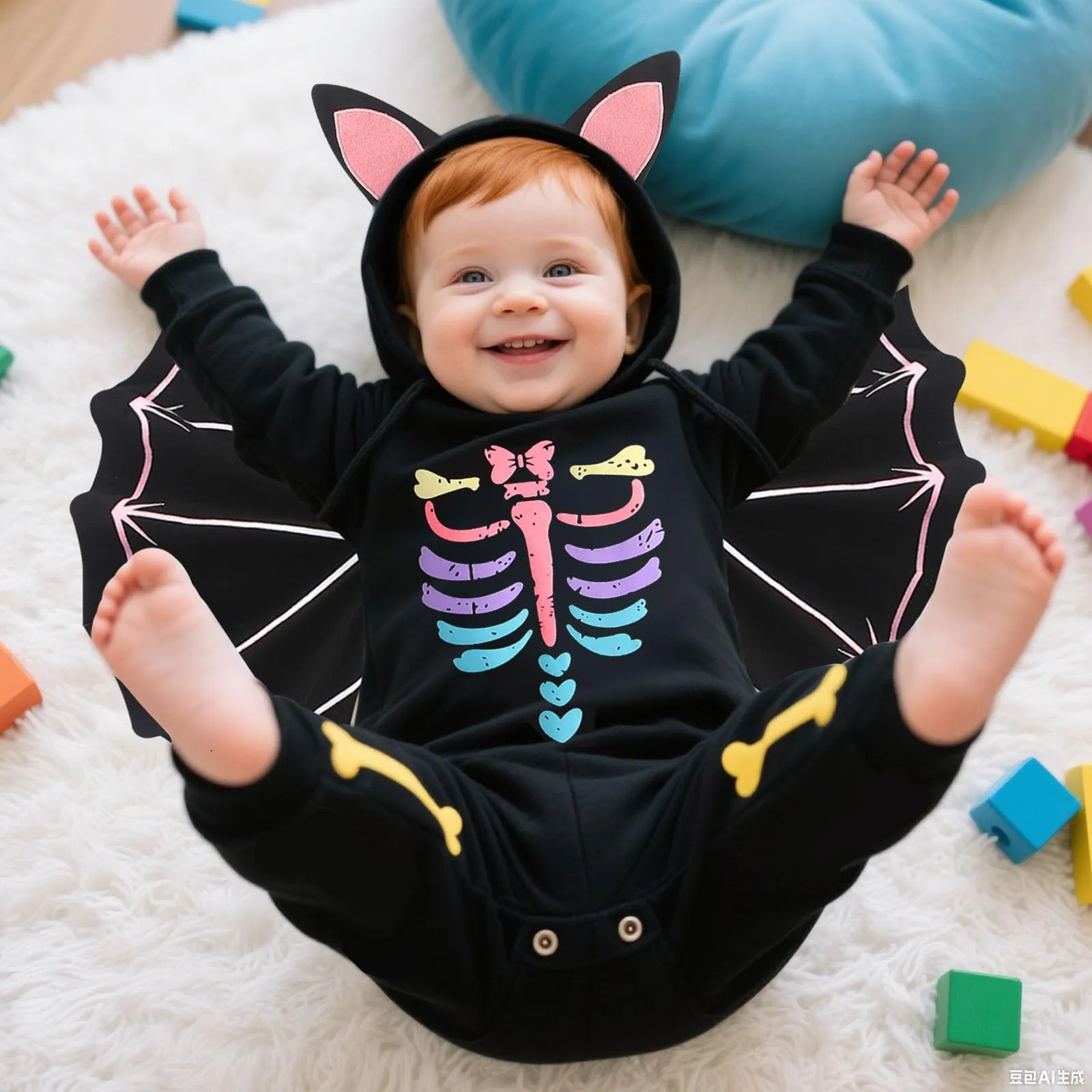 FUTERLY Costume Pipistrello Neonato, 9-12 Mesi - immagine 2