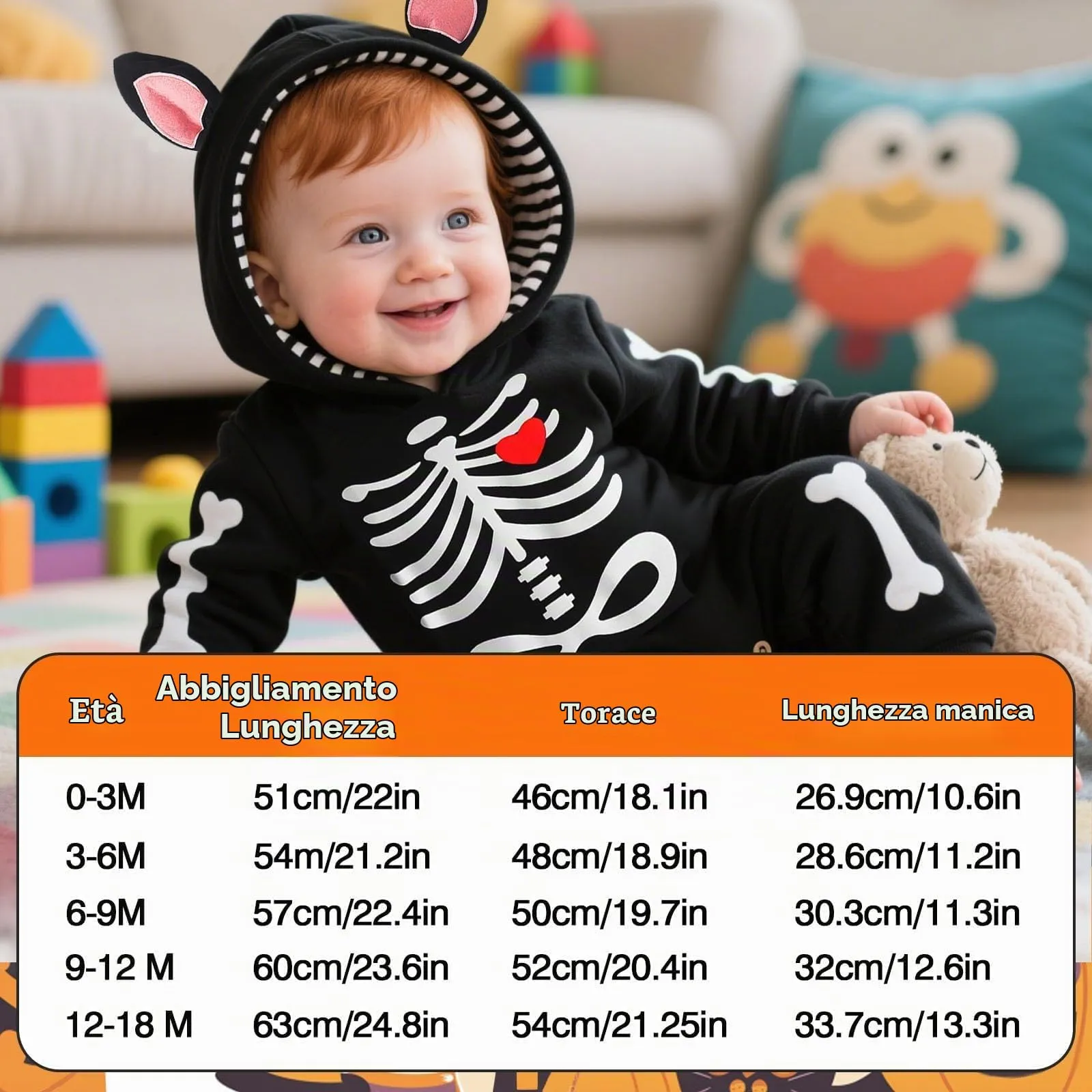 FUTERLY Costume Pipistrello Neonato, 3-6 Mesi - immagine 6