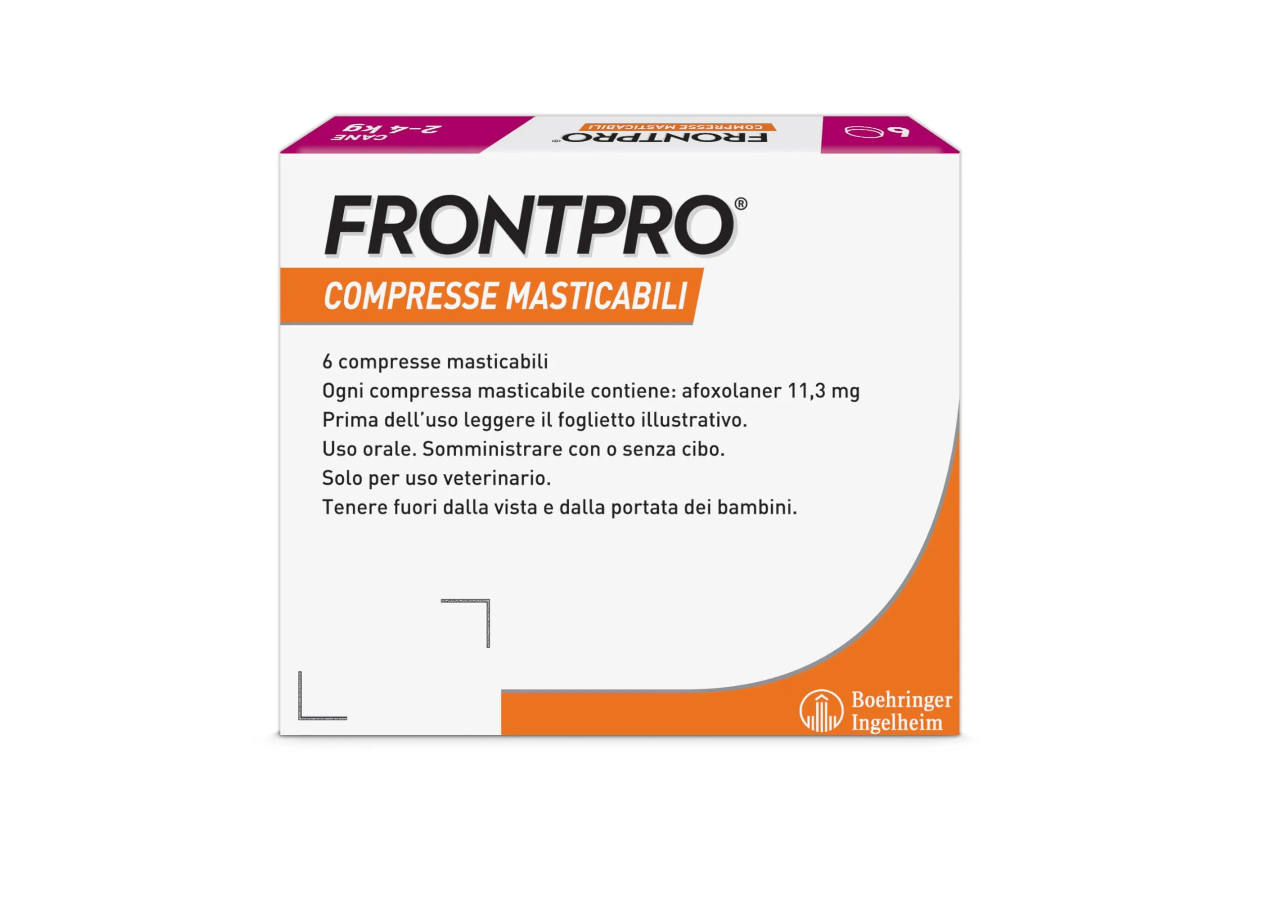 FRONTPRO Compresse Masticabili per Cani contro Pulci e Zecche, 2-4kg, 6 pezzi - immagine 2