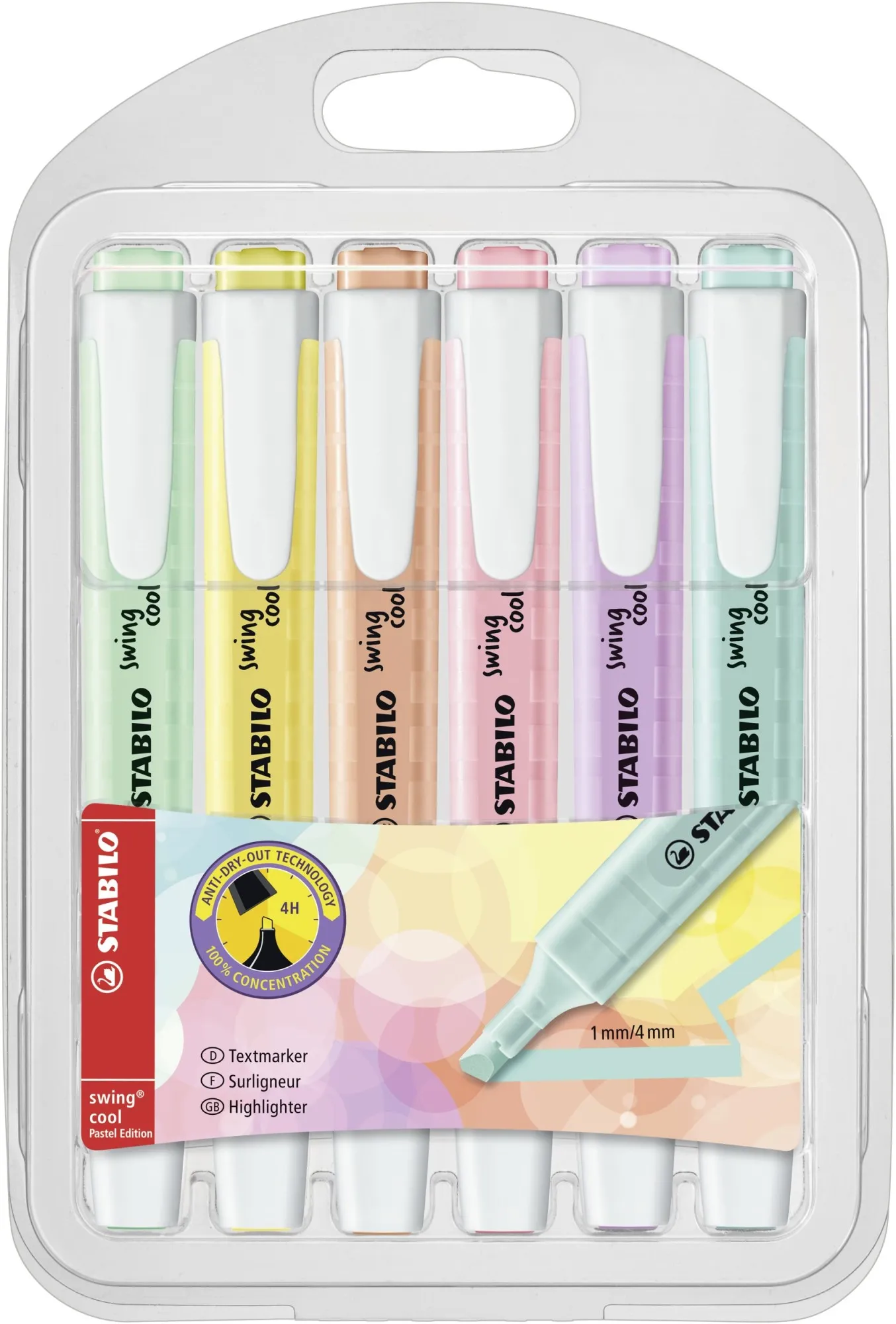 Stabilo swing cool Pastel Highlighters, 6 Pack - immagine 1