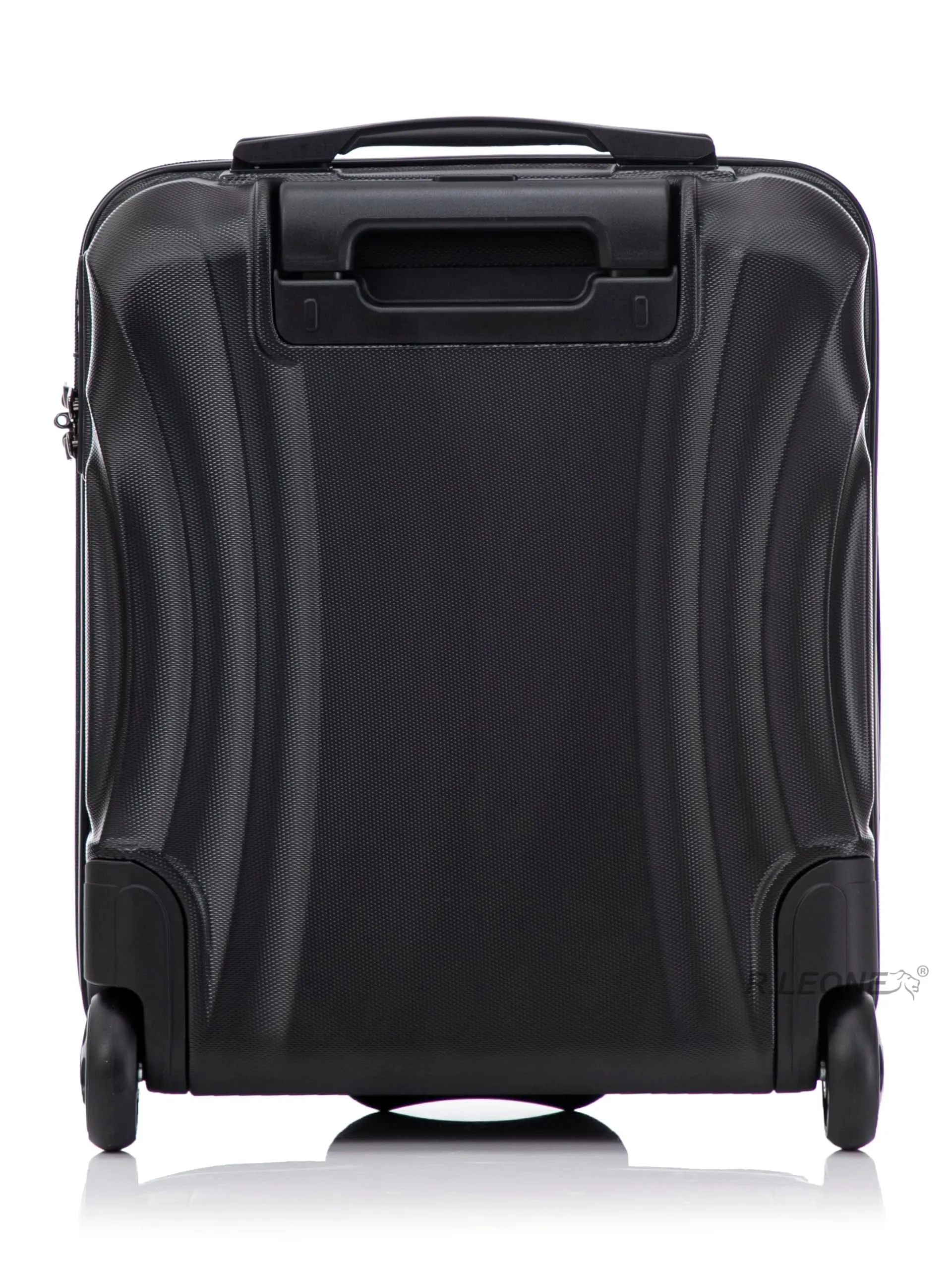R.Leone Easyjet Trolley Bagaglio a Mano 2 Ruote in ABS 20374ES, Nero, 45x36x20 cm - immagine 3