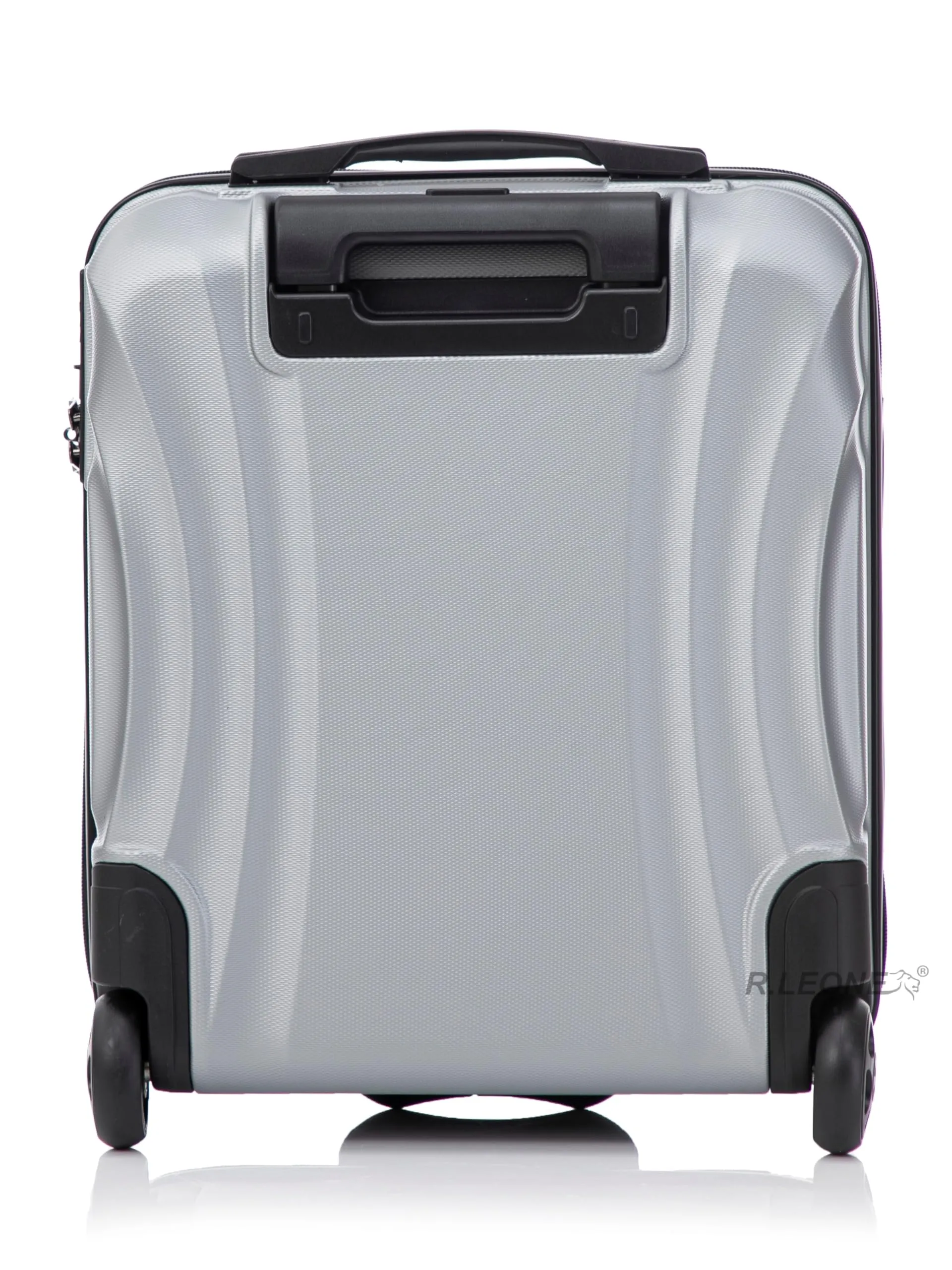 R.Leone Easyjet Trolley Bagaglio a Mano 2 Ruote in ABS 20374ES Argento 45x36x20 cm - immagine 3