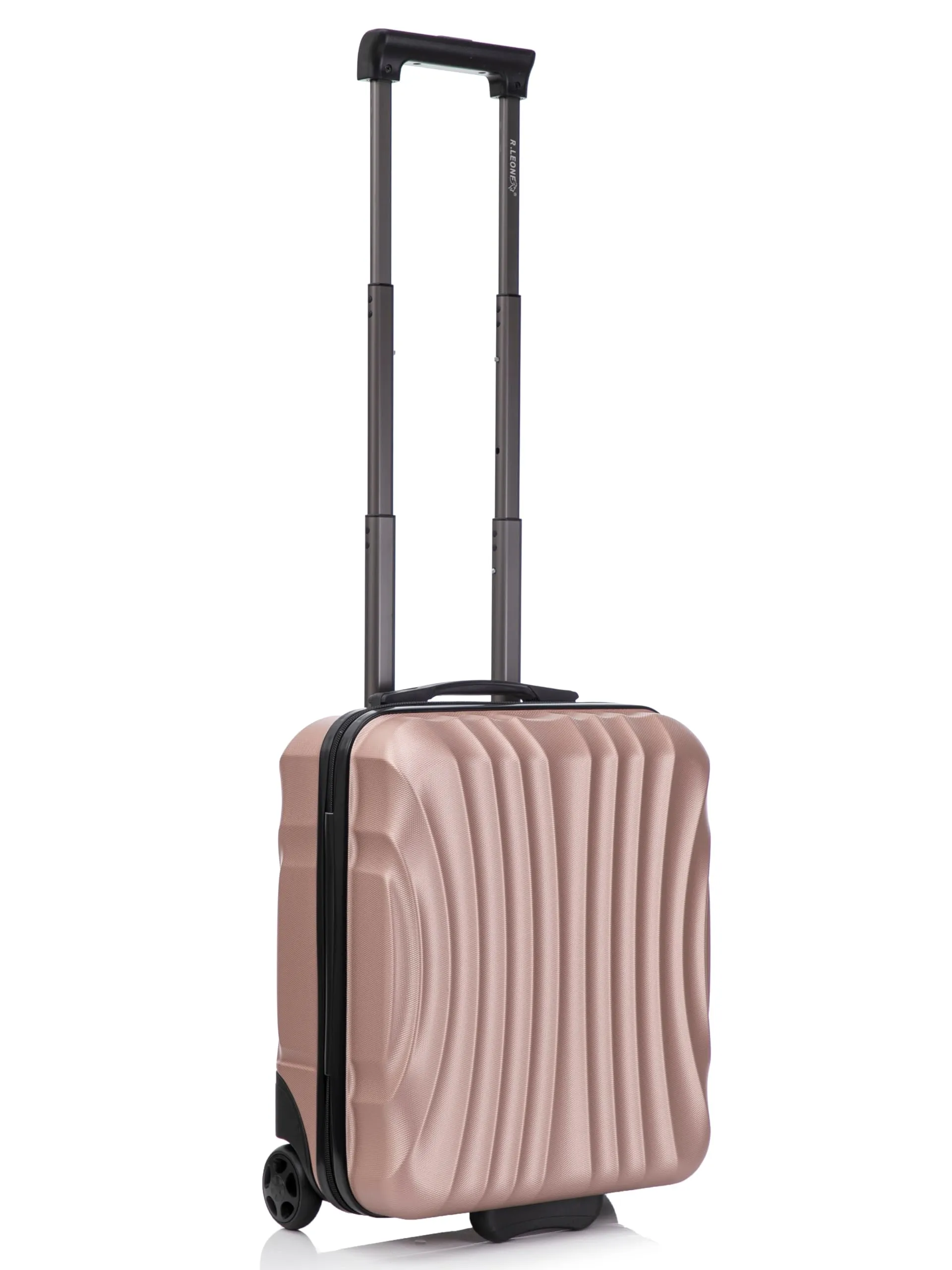 R.Leone Easyjet Trolley Bagaglio a Mano 2 Ruote in ABS 20374ES - Rose Gold, 45x36x20 cm - immagine 1