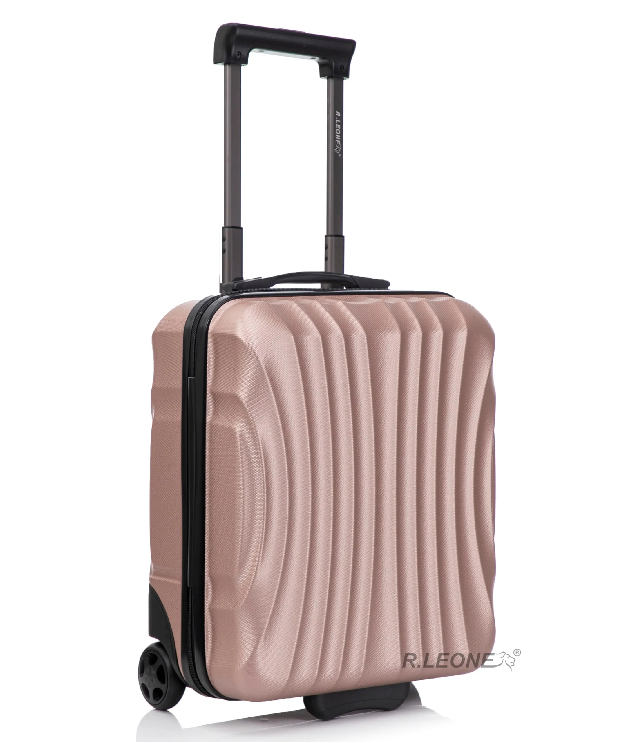 R.Leone Easyjet Trolley Bagaglio a Mano 2 Ruote in ABS 20374ES - Rose Gold, 45x36x20 cm - immagine 2