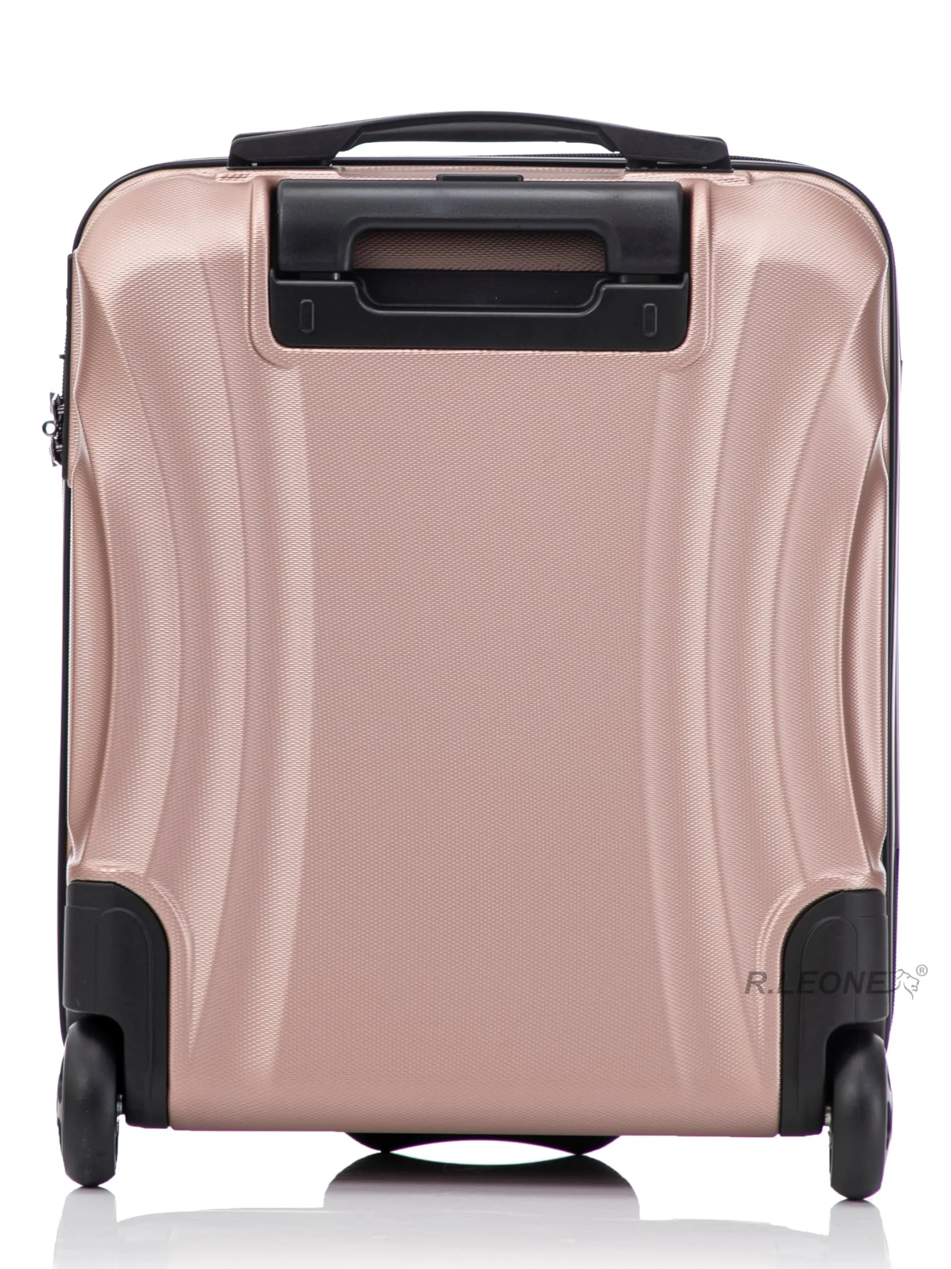 R.Leone Easyjet Trolley Bagaglio a Mano 2 Ruote in ABS 20374ES - Rose Gold, 45x36x20 cm - immagine 3