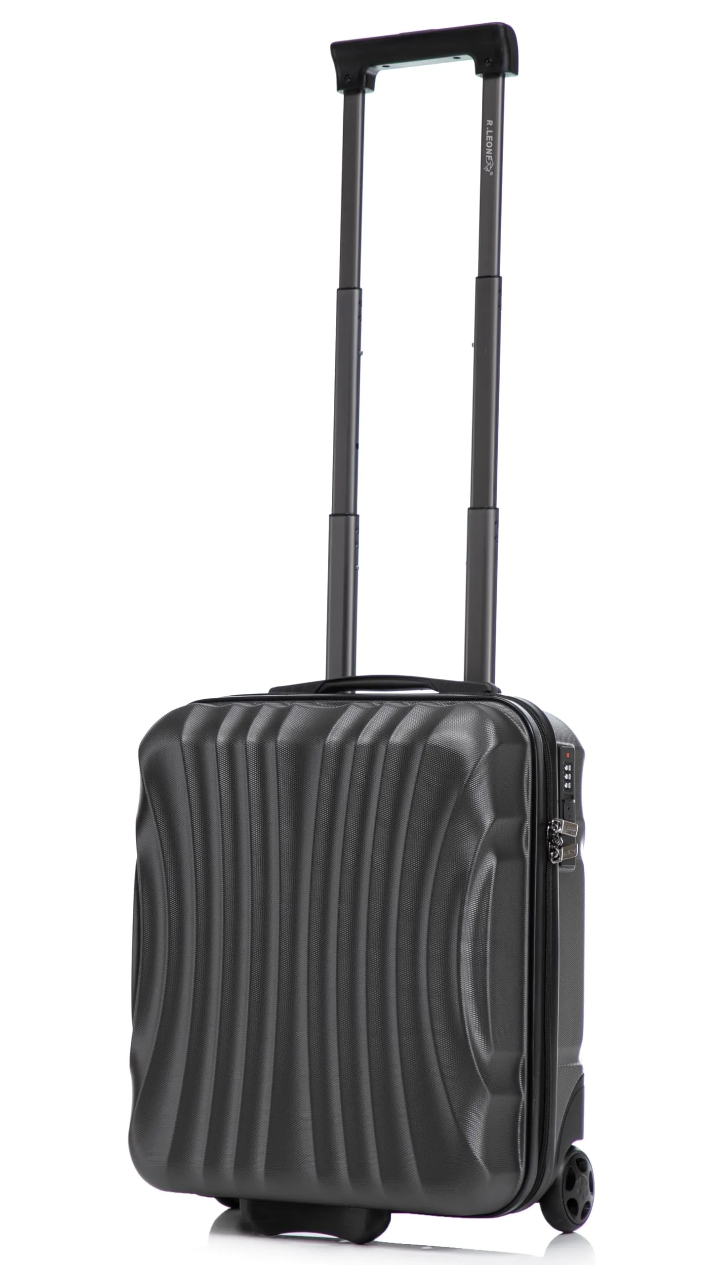 R.Leone Easyjet Trolley Bagaglio a Mano 2 Ruote in ABS 20374ES Grigio 45x36x20 cm - immagine 1