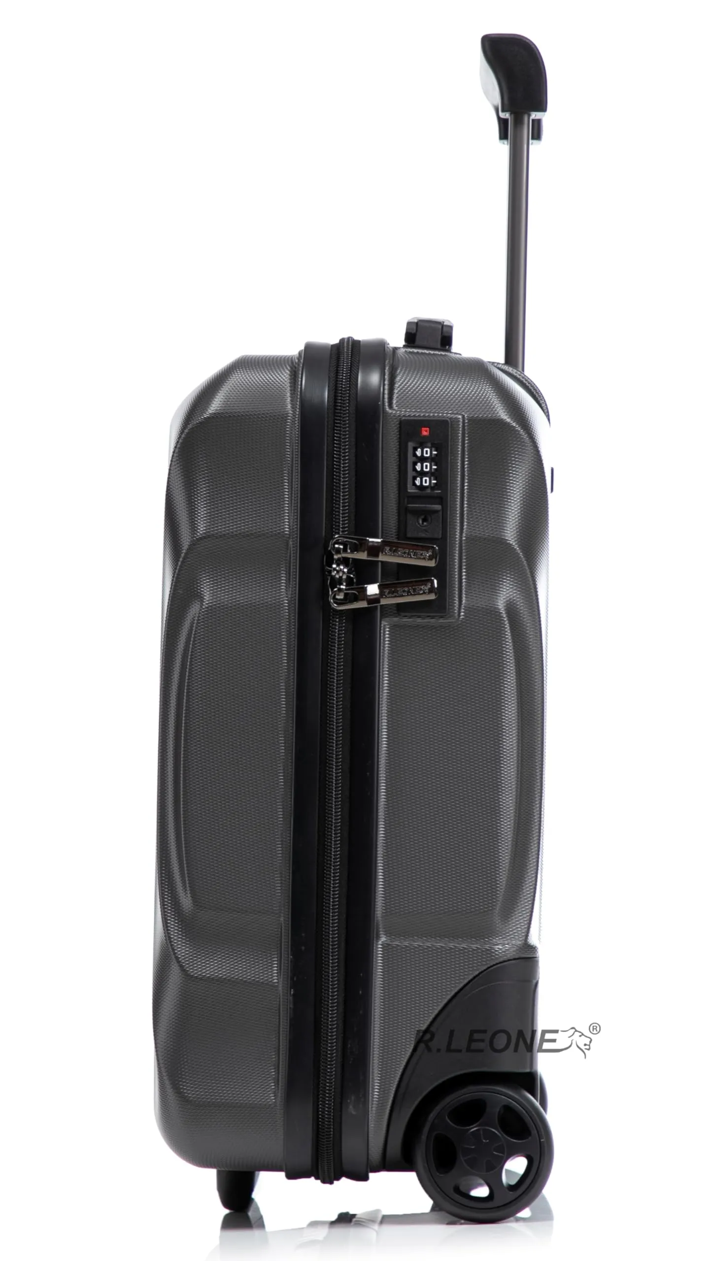 R.Leone Easyjet Trolley Bagaglio a Mano 2 Ruote in ABS 20374ES Grigio 45x36x20 cm - immagine 2