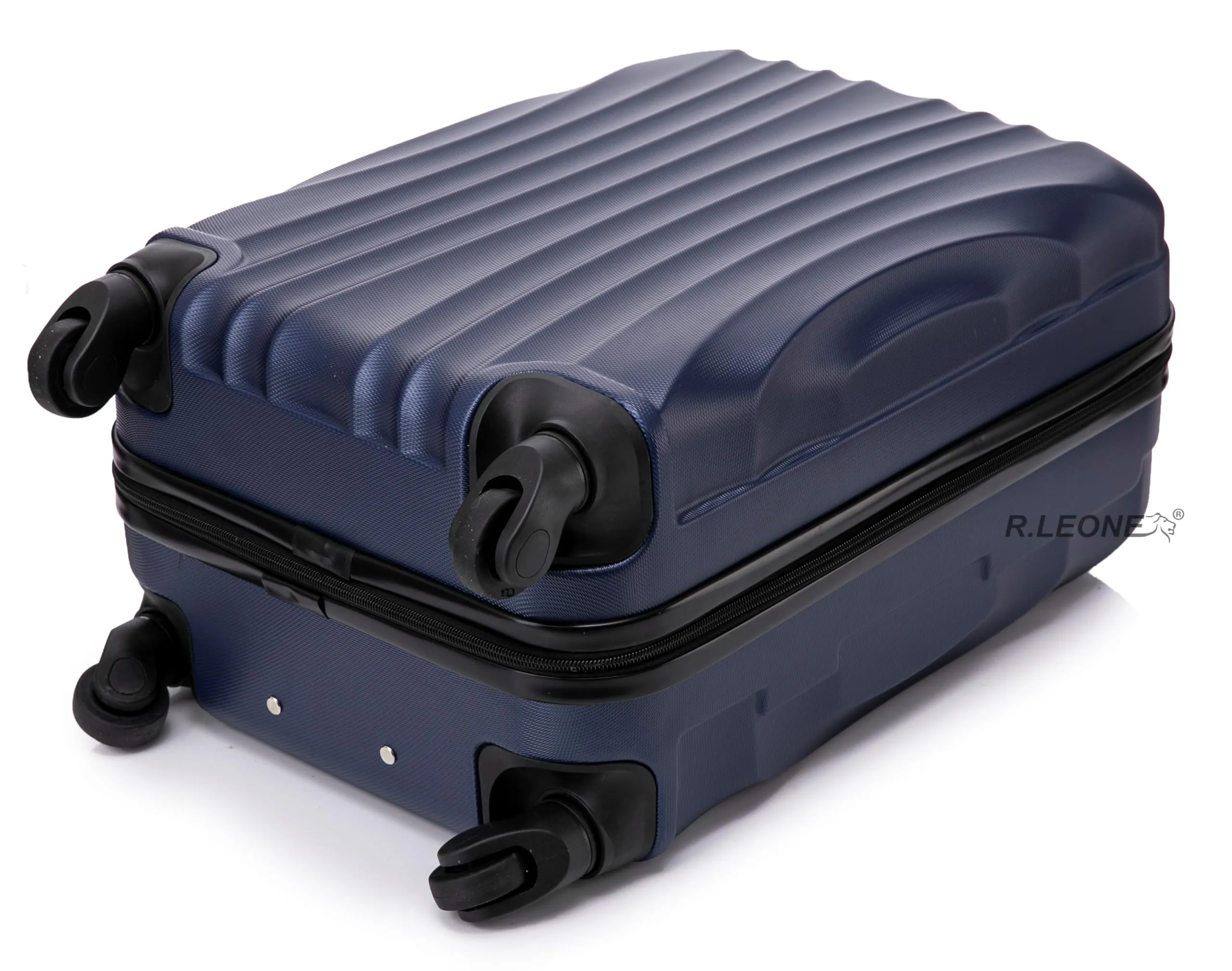R.Leone Trolley Bagaglio a Mano 4 Ruote in ABS 55x35x25 cm 20373FR - Verde Acqua - immagine 7