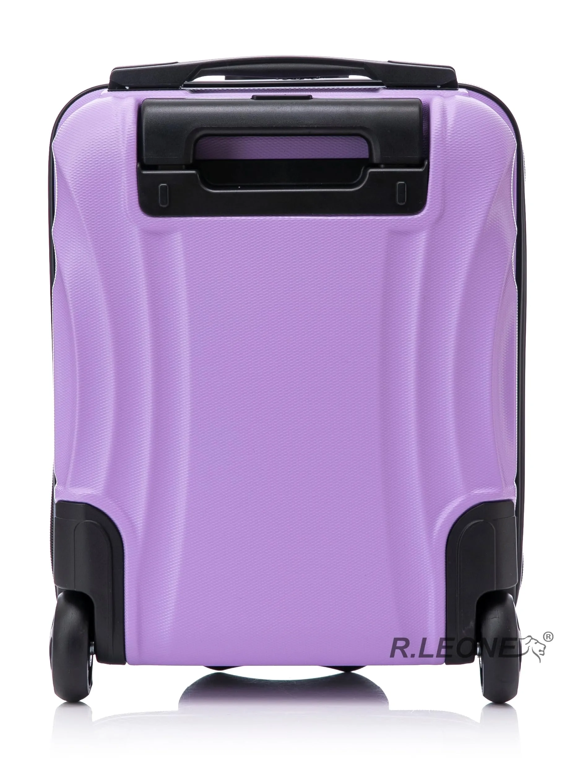 R.Leone Trolley Bagaglio a Mano 40x30x20cm 2 Ruote in ABS 20374FR Lilla - immagine 2