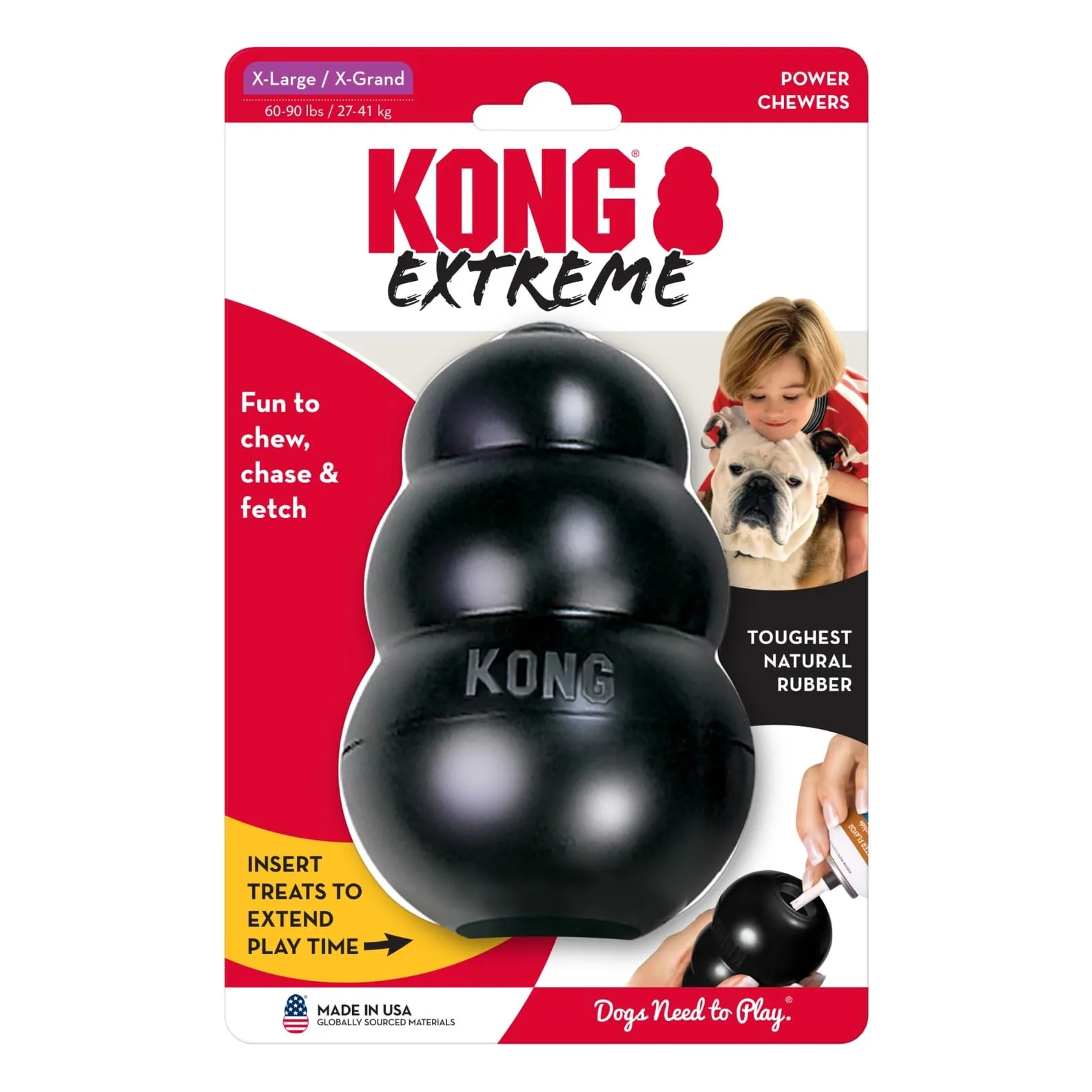 KONG Extreme Giocattolo da Masticare Riempibile per Cani, Taglia XL - immagine 9