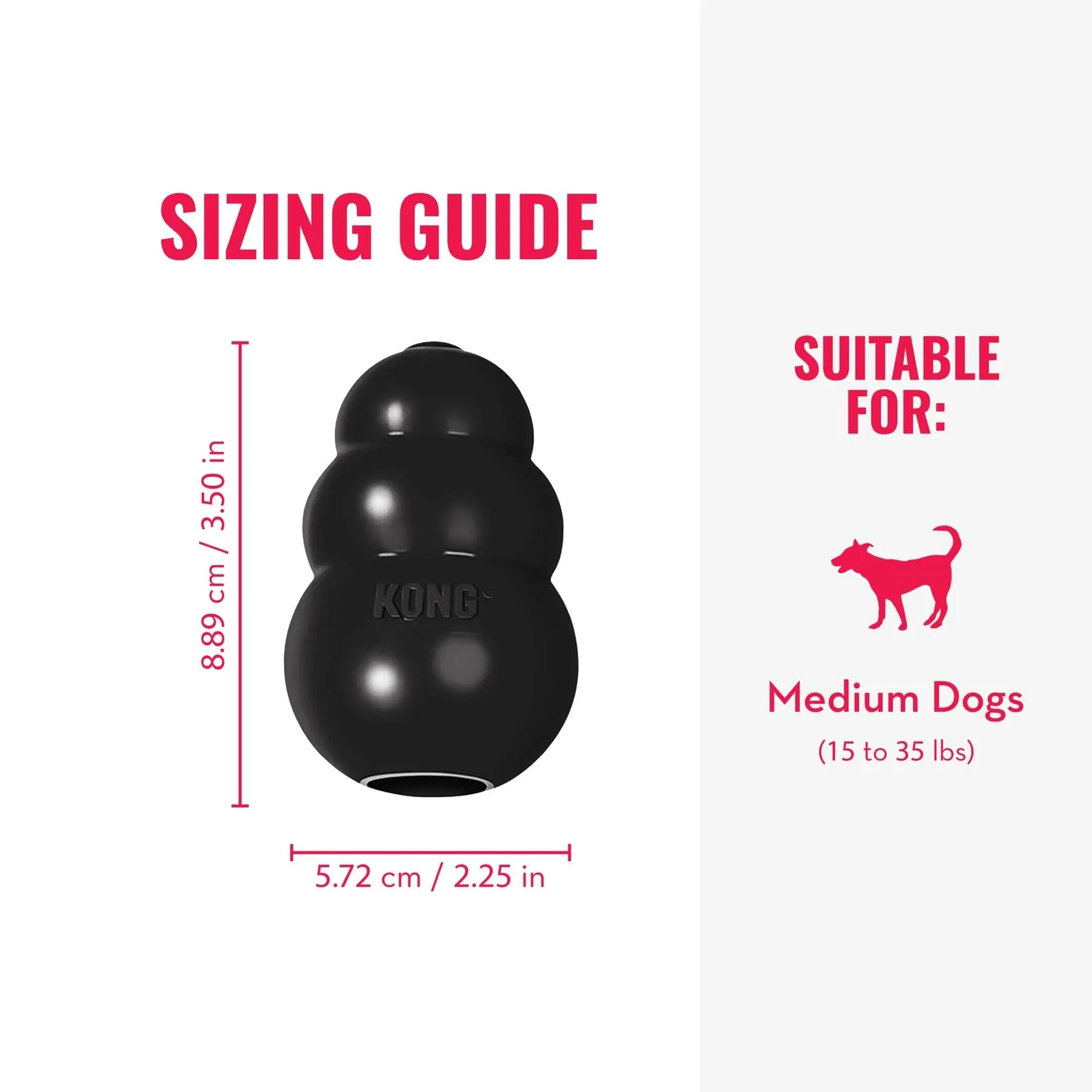 KONG Extreme Giocattolo da Masticare Riempibile per Cani, Taglia Media - immagine 4