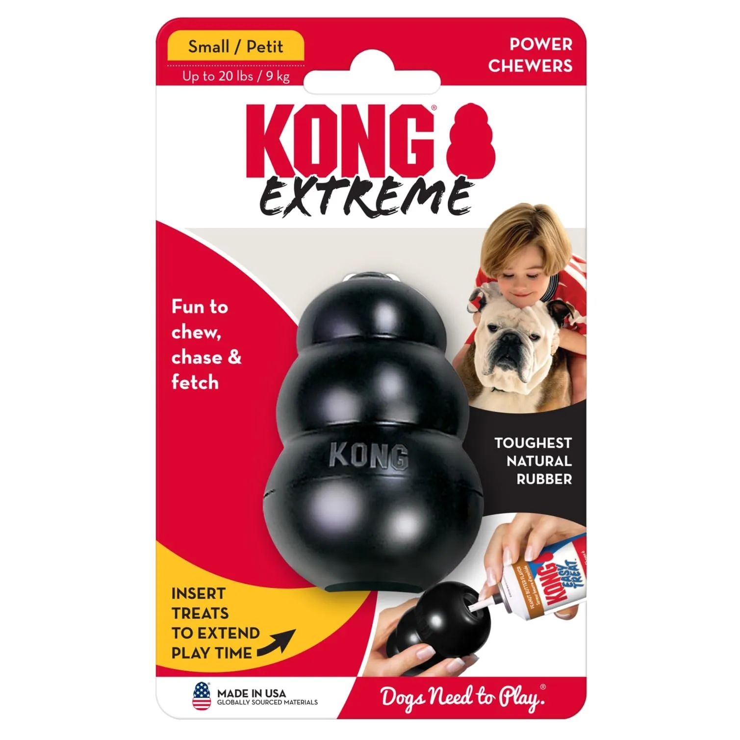 KONG Extreme Giocattolo da Masticare Riempibile per Cani, Small - immagine 9