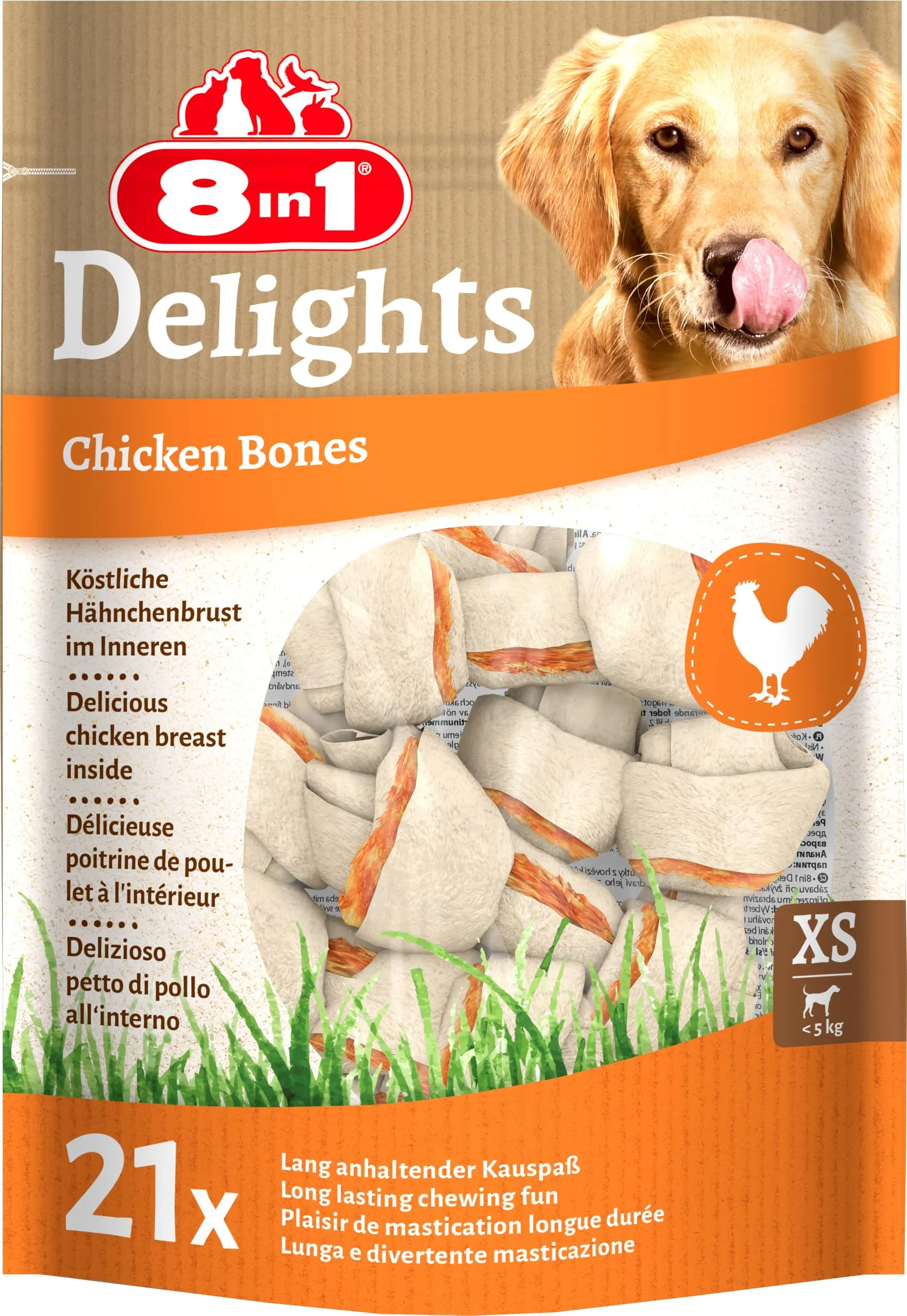 8in1 Delights Chicken Bones XS, 21 Pezzi - immagine 7