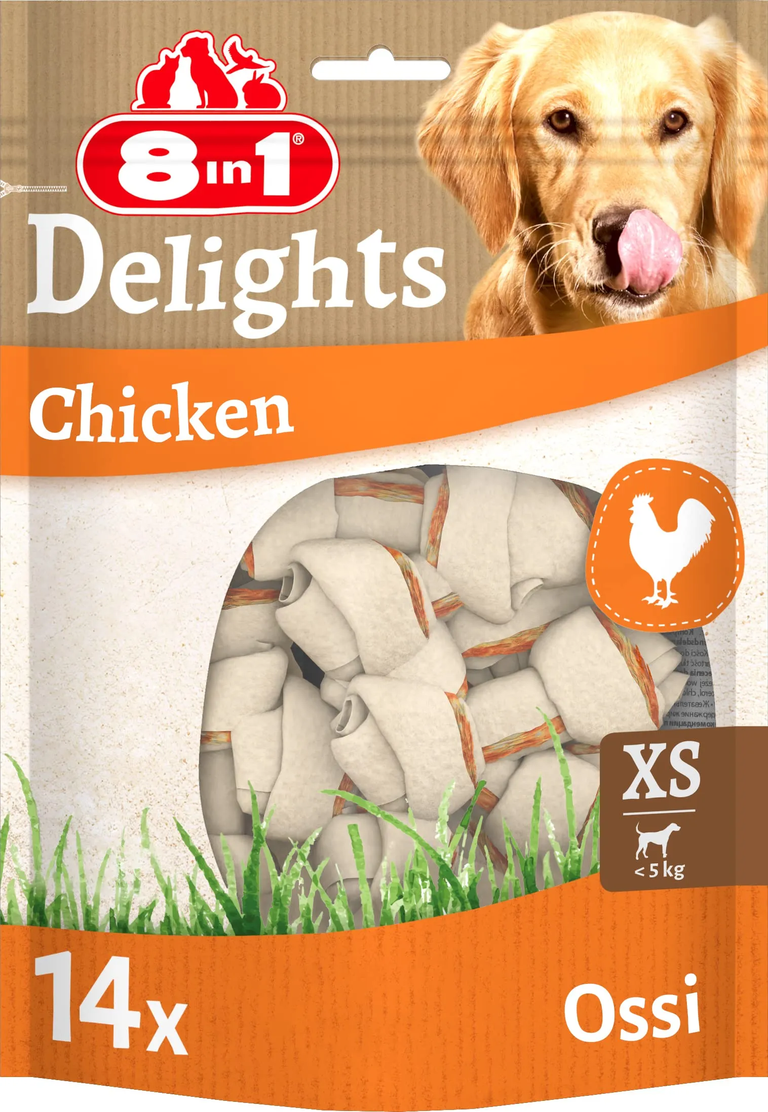 8in1 Delights Chicken Bones XS - 14 Pezzi - immagine 1