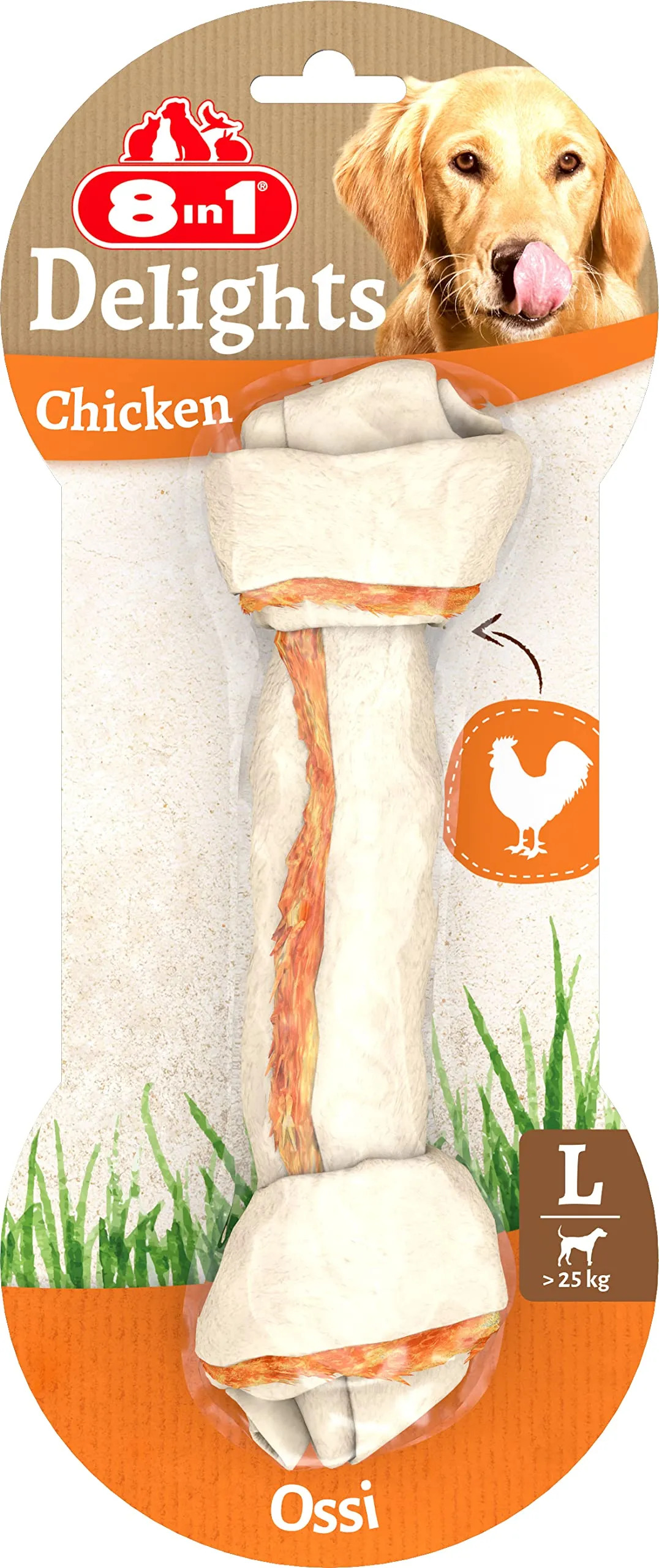 8in1 Delights Chicken Bone L - 1 Piece - immagine 1