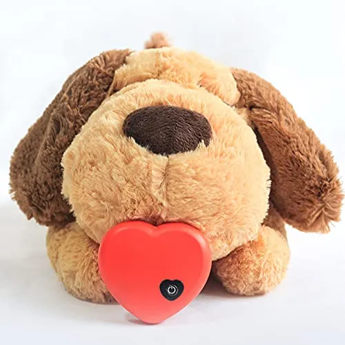 Brawdress Giocattolo Calmante per Cuccioli con Battito Cardiaco in Peluche, Marrone - immagine 1