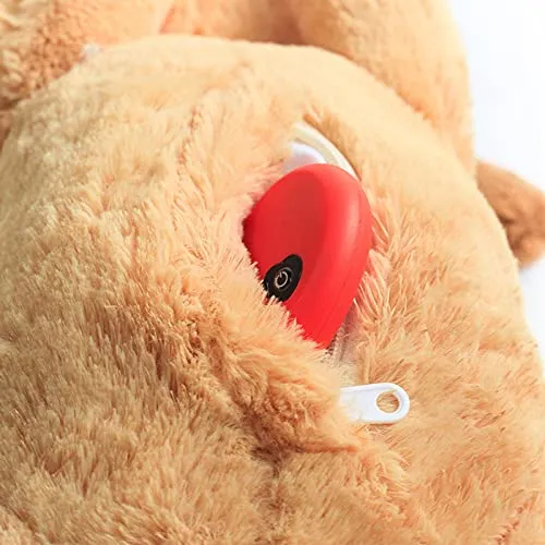 Brawdress Giocattolo Calmante per Cuccioli con Battito Cardiaco in Peluche, Marrone - immagine 4