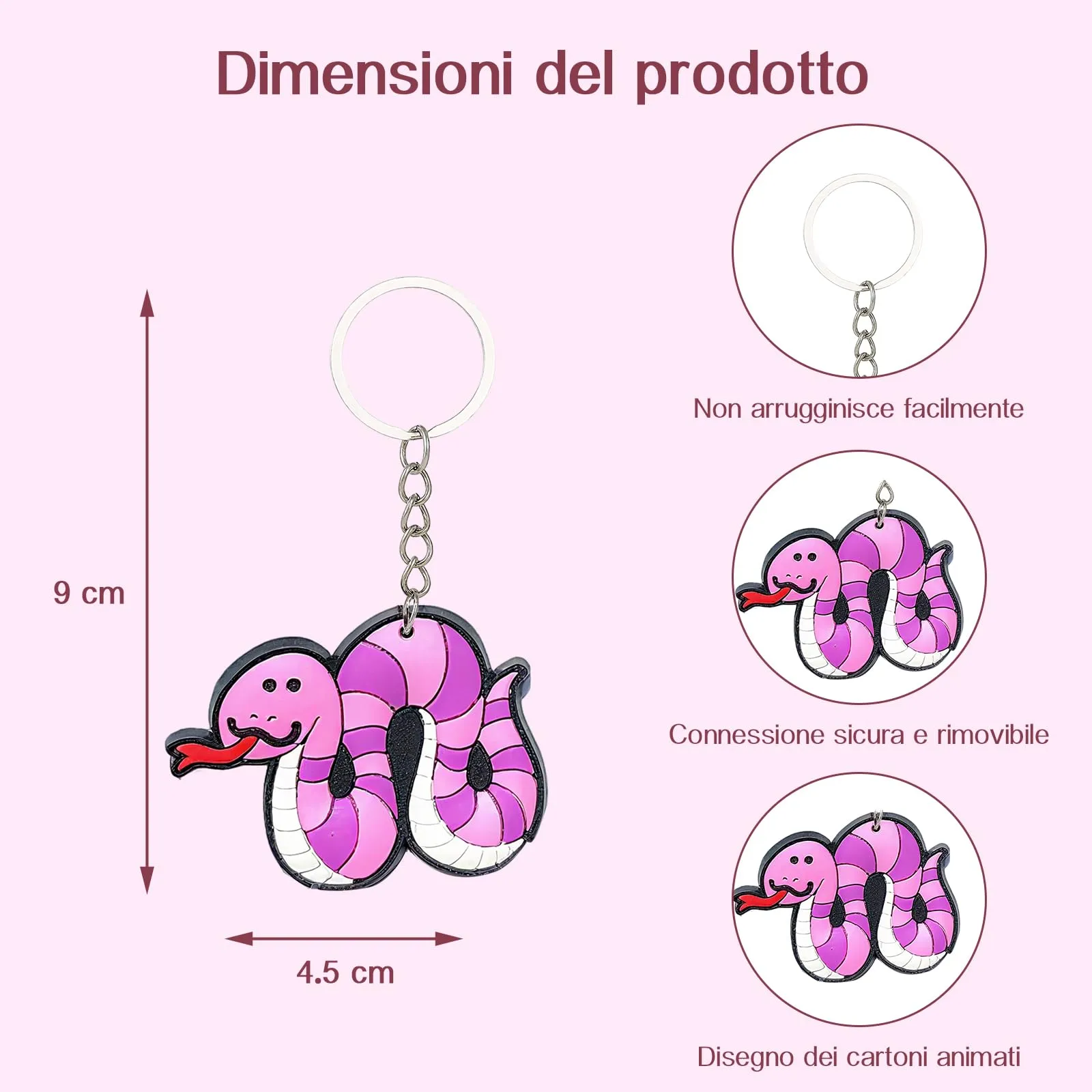 NHDDGR 40 Portachiavi Animali in Silicone per Bambini - immagine 4