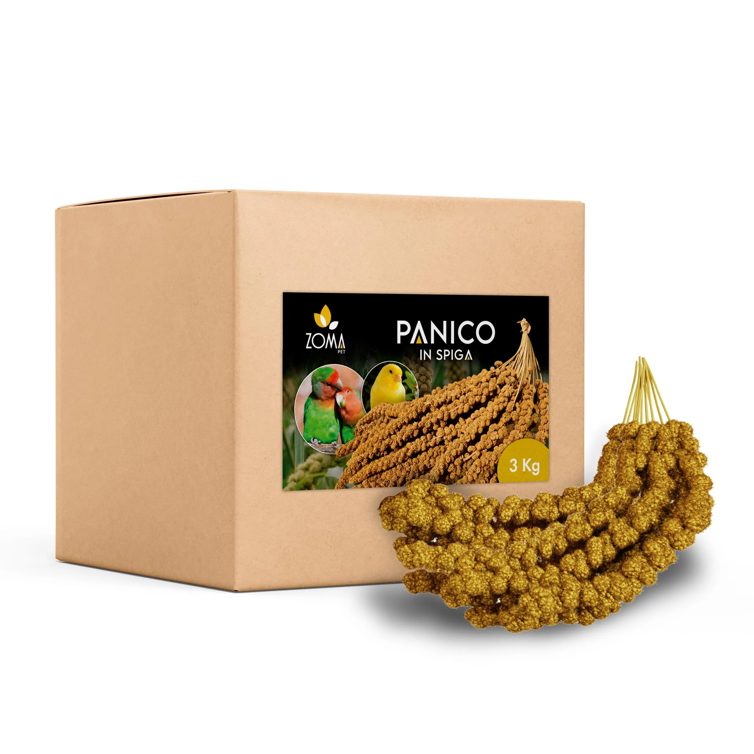 ZOMAPET Spighe di Panico per Pappagalli, Cocorite e Uccelli Esotici, 3kg - immagine 1