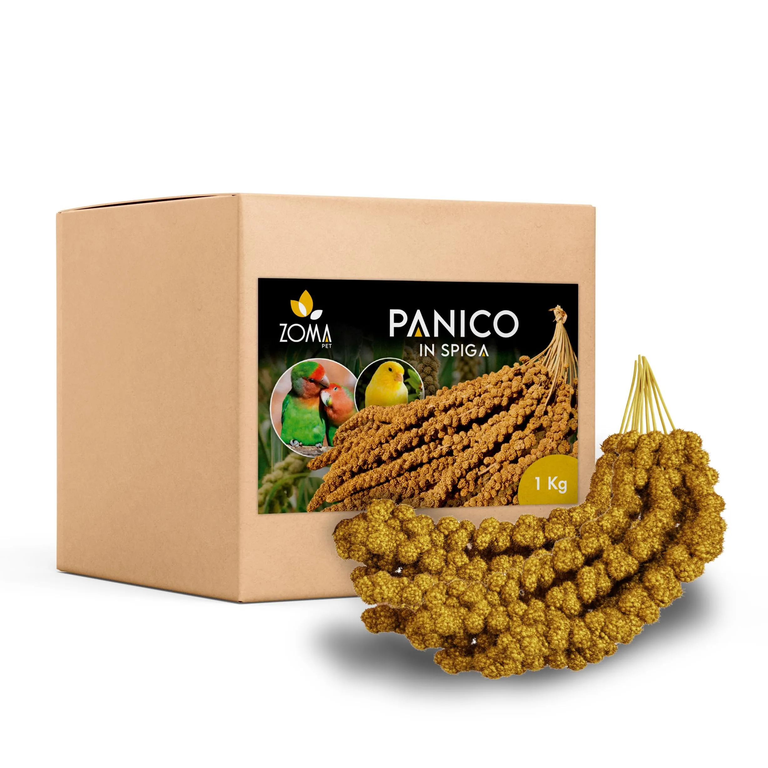 Zomapet Spighe di Panico per Pappagalli, Cocorite e Uccelli Esotici, 1kg - immagine 1