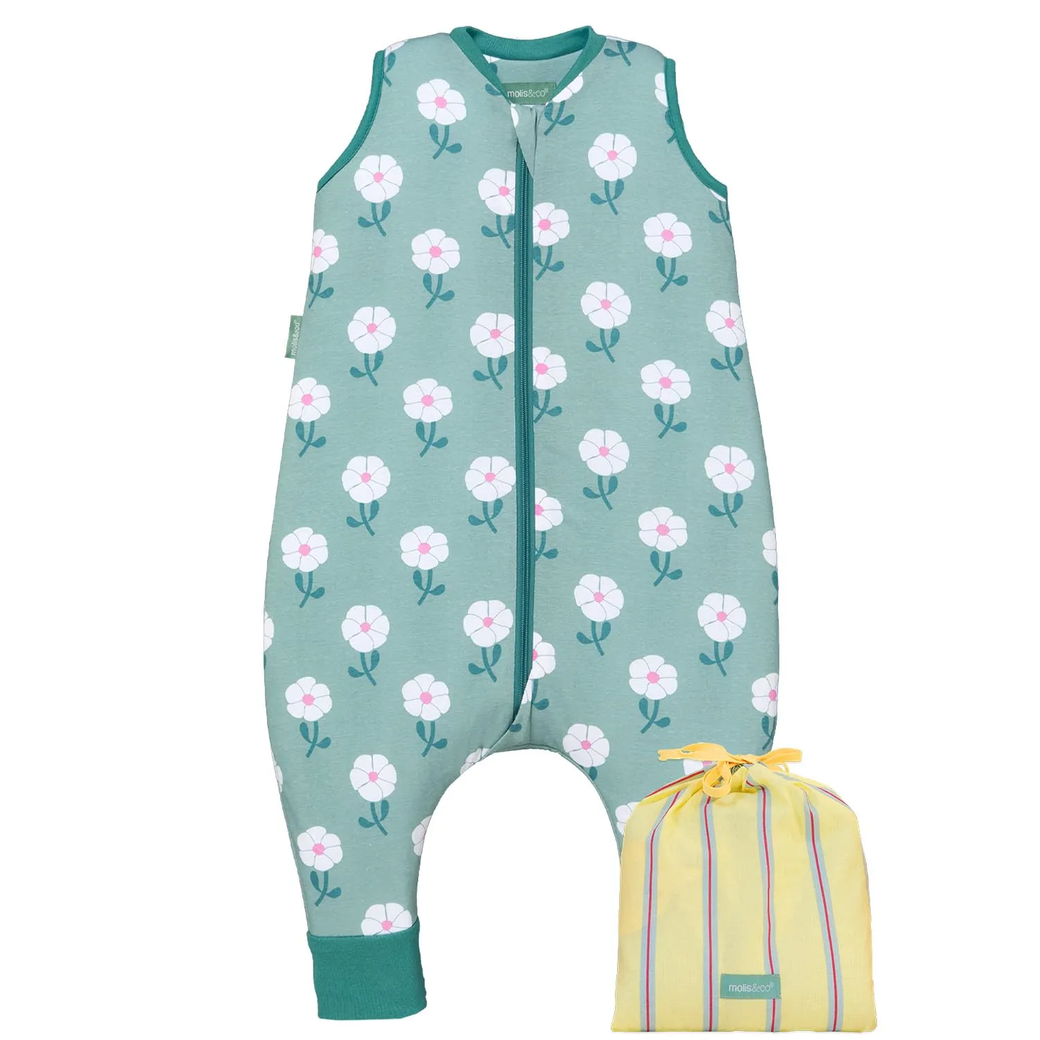 molis & co Sacco Nanna con piedini 1 TOG, Cotone Oeko-TEX 100, Sakura Garden, 2 anni - immagine 1