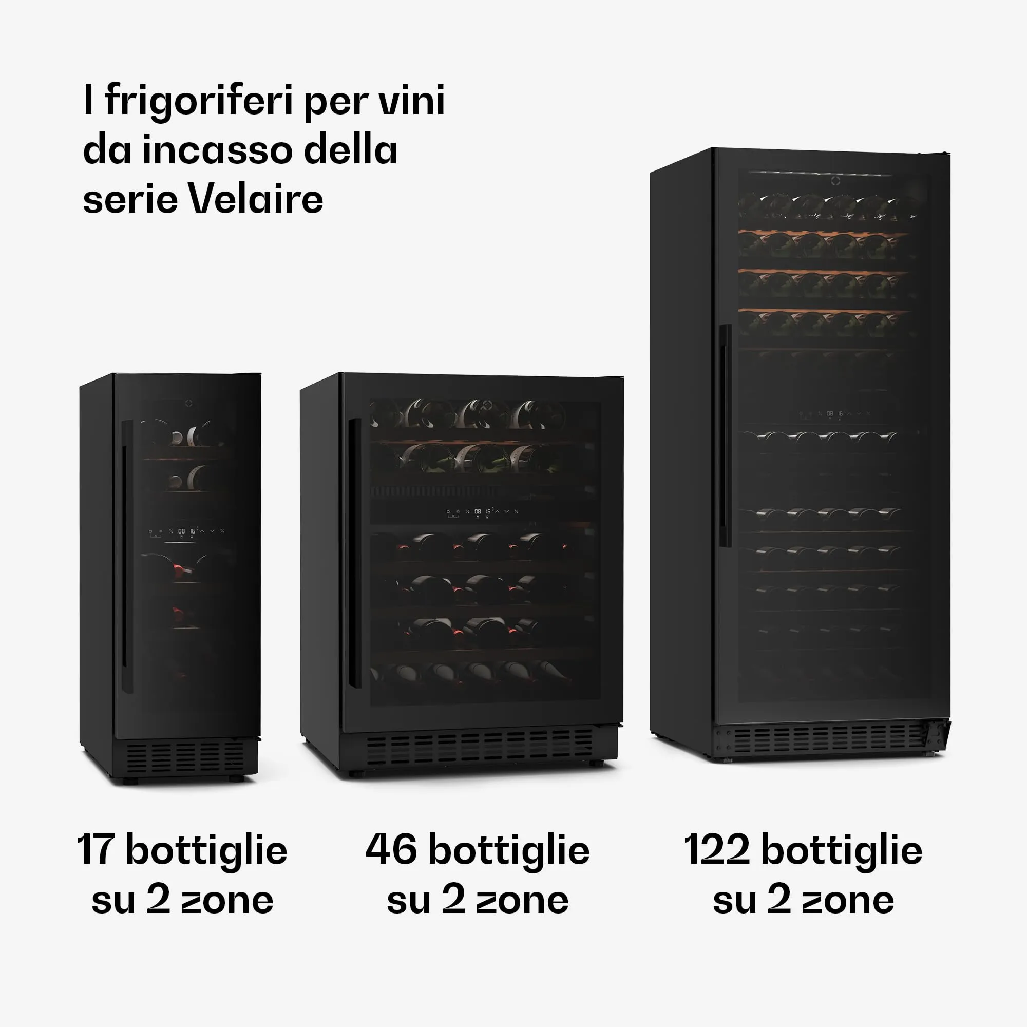 Klarstein Velaire Cantinetta per Vino Doppia Temperatura JCF-320S, 122 Bottiglie, 2 Zone, LED, Touch, UV - immagine 6