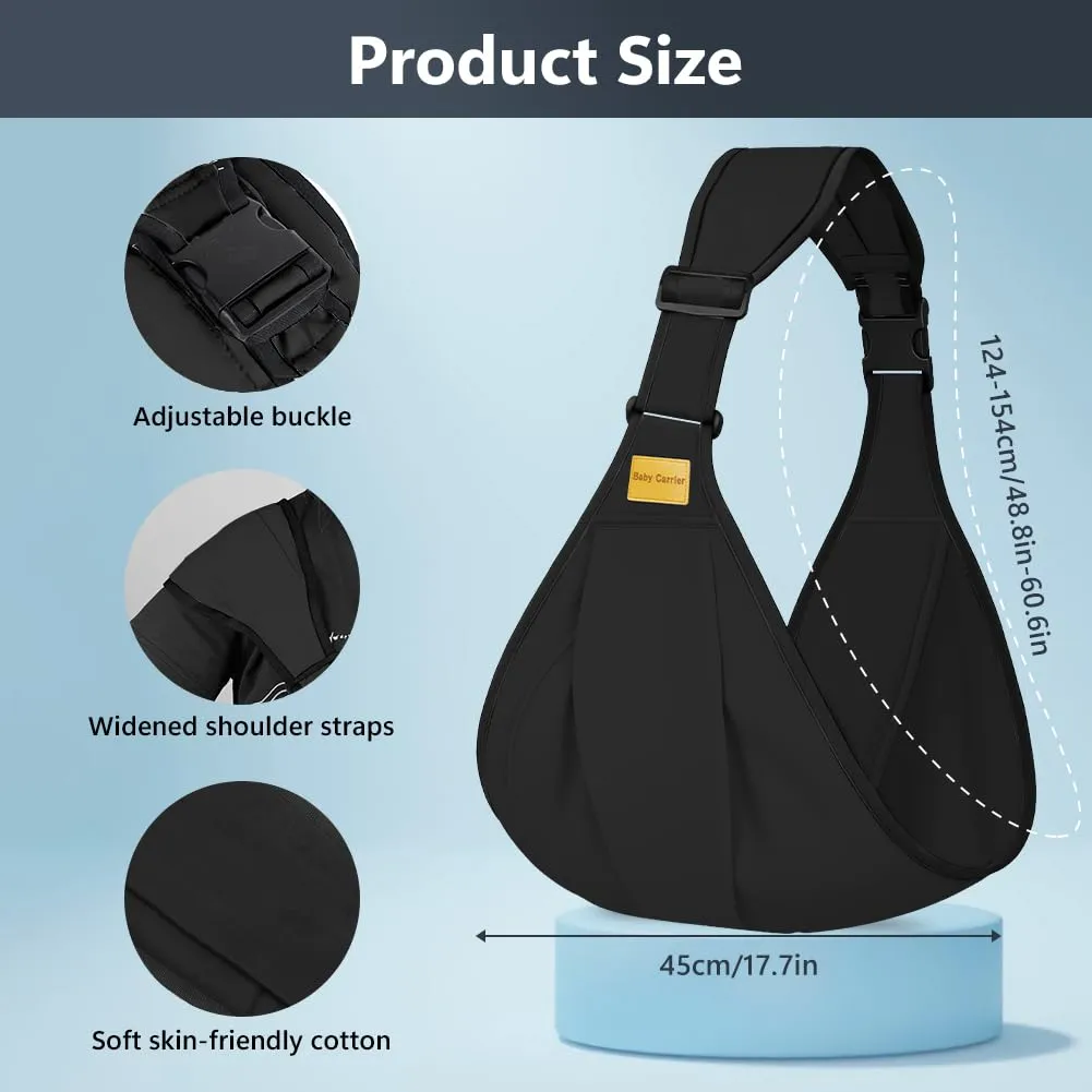 AOOWU Fascia Porta Bambino Ergonomica, Marsupio Regolabile per Neonati 0-36 Mesi, fino a 25 Kg - immagine 2