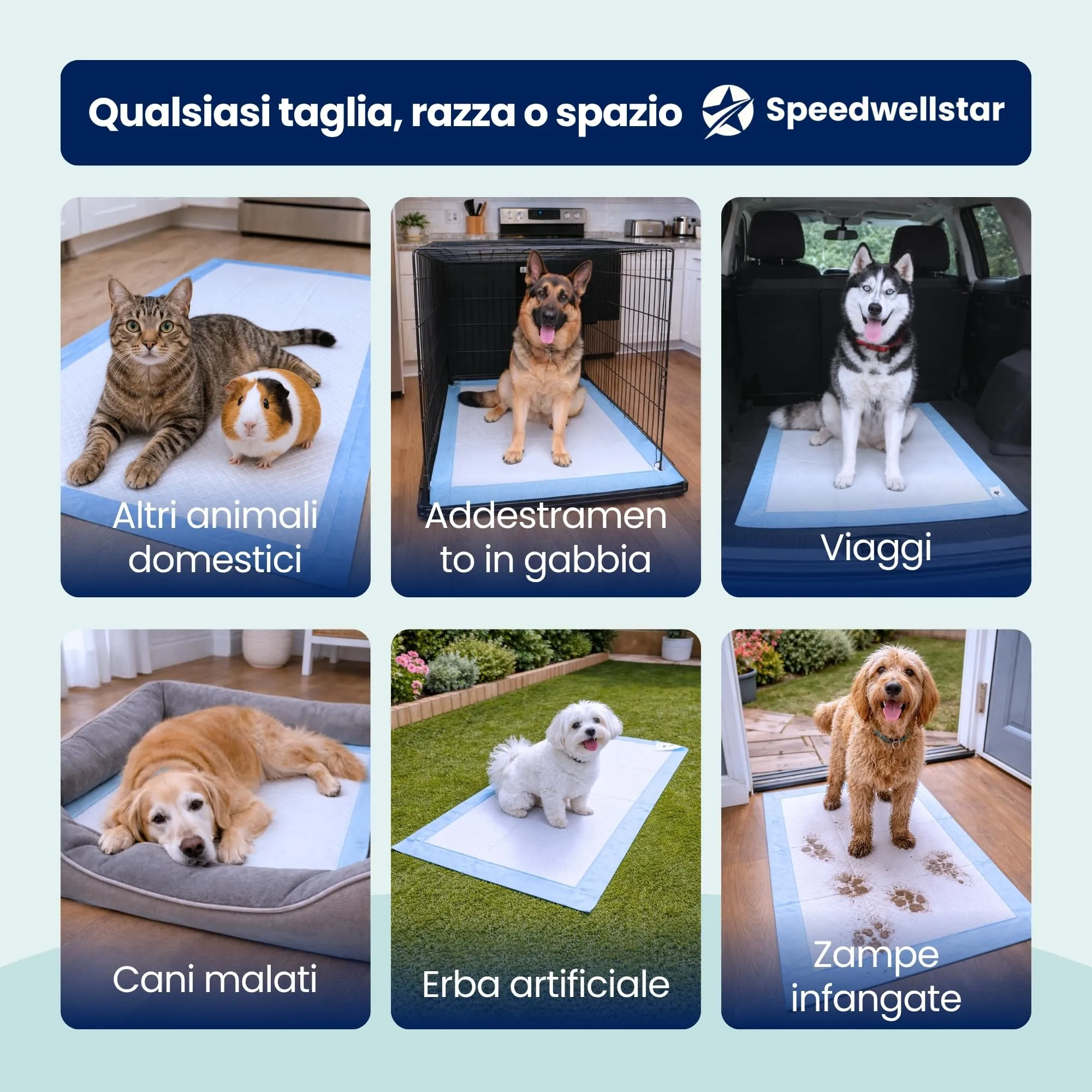Speedwellstar Tappetini Assorbenti Extra Large per Cani 150 x 80 cm, 2300 ml, Confezione da 20 - immagine 5