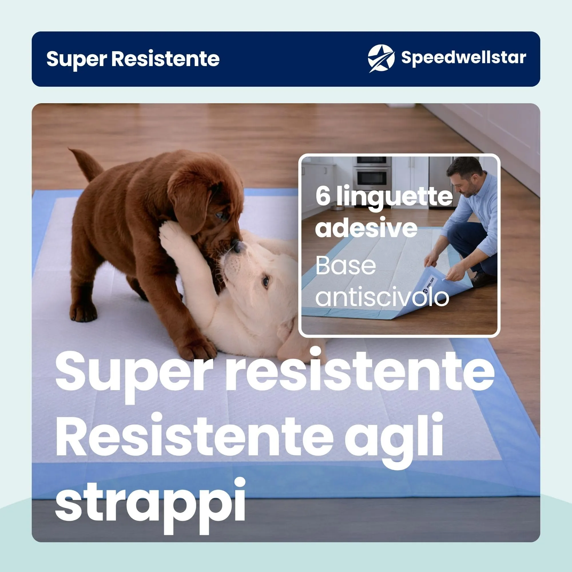 Speedwellstar Tappetini Assorbenti Extra Large per Cani 150 x 80 cm, 2300 ml, Confezione da 20 - immagine 7