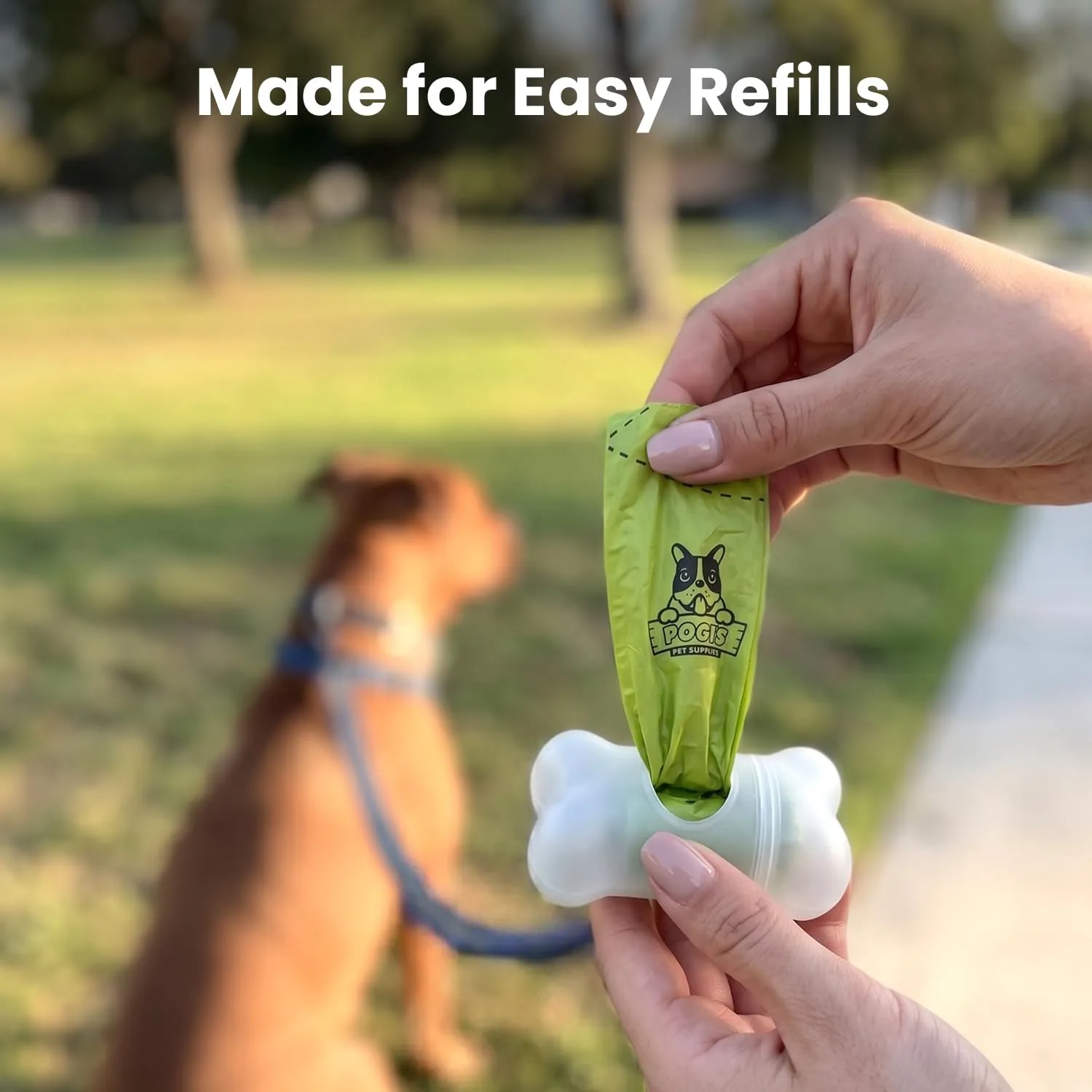 Pogi sacchetti igienici per cani, profumati e extra resistenti, 450 pezzi (30 rotoli) - immagine 7