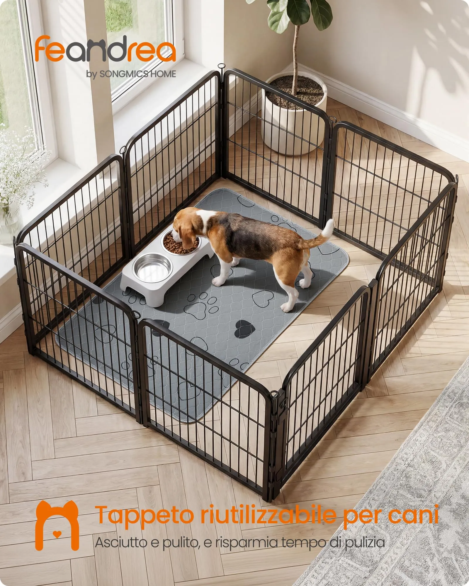 Feandrea Tappetini Lavabili per Cani, 2 Pezzi, 90 x 60 cm, Antiscivolo - immagine 2