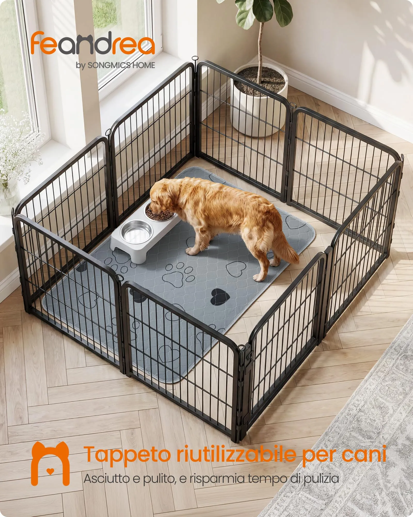 Feandrea Tappetini Lavabili per Cani, 2 Pezzi, 100 x 70 cm, Antiscivolo - immagine 2