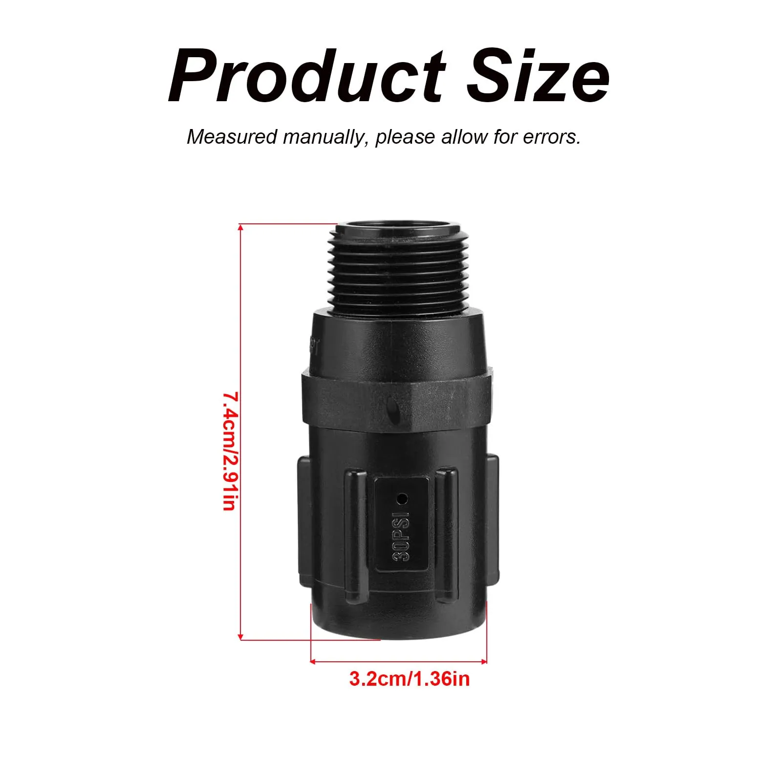 SENRISE Regolatori di pressione per irrigazione 20 psi, 2 pezzi - immagine 3