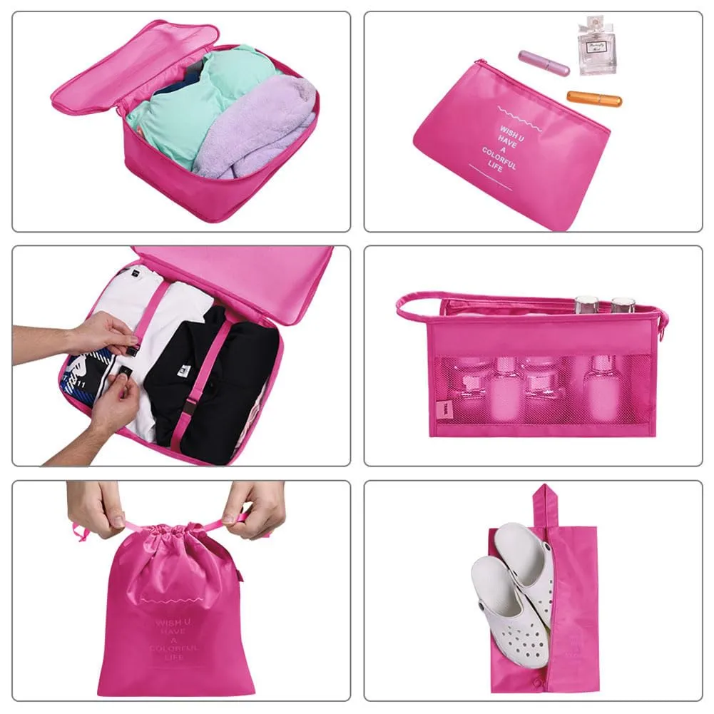 OSDUE Organizer Valigia 8 Pezzi, Packing Cubes Salvaspazio per Abbigliamento, Intimo e Calzature - immagine 3