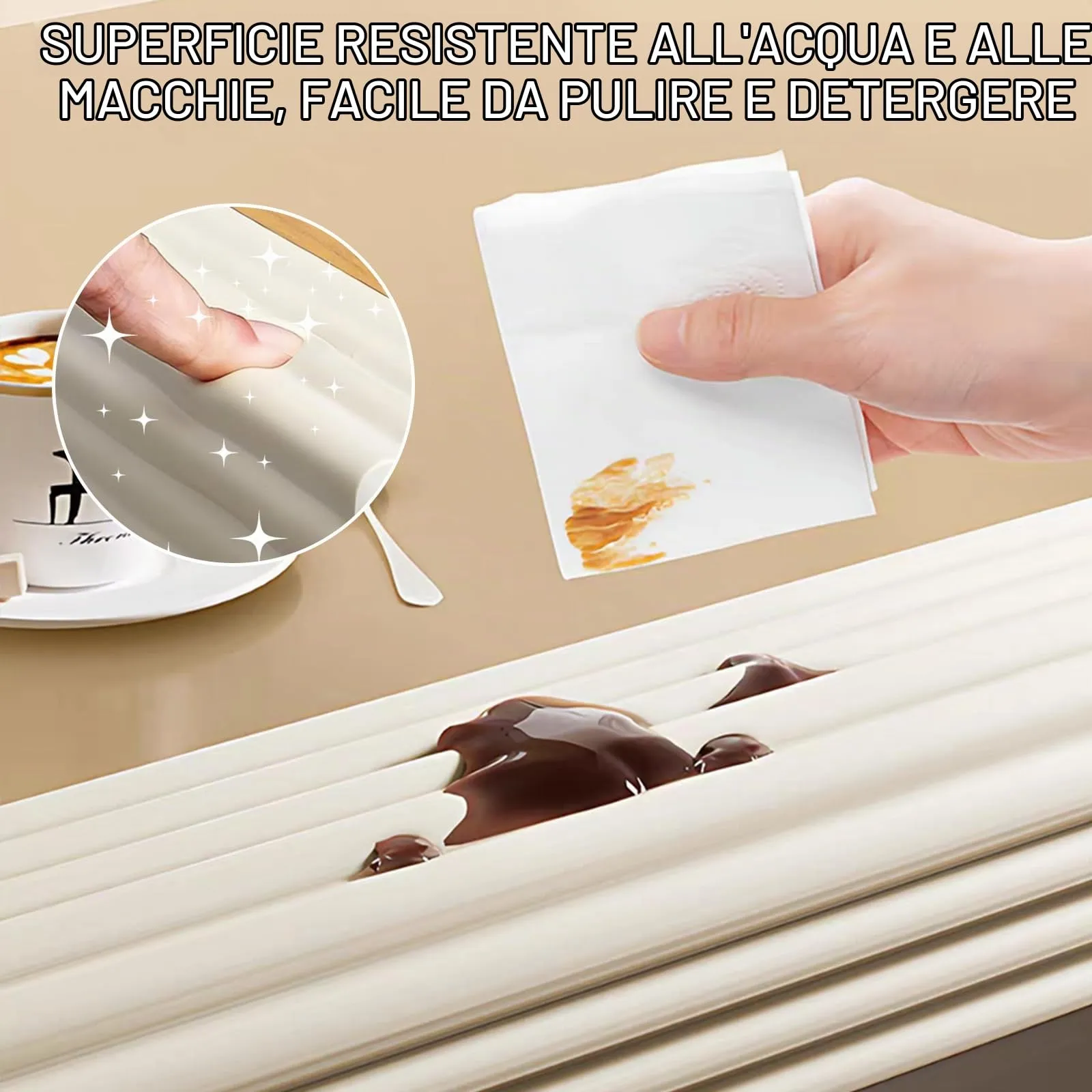 AnkekolyStar Paraspigoli in Schiuma Autoadesivi per Bambini, Beige, 2m x 8cm - immagine 6