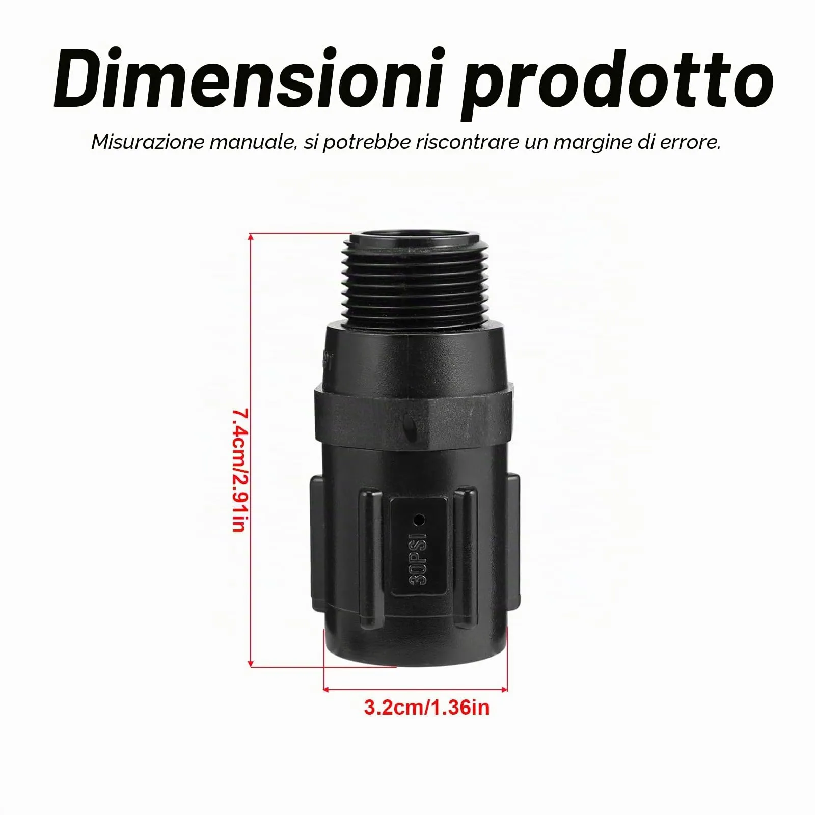 SENRISE Regolatori di Pressione per Irrigazione, 15 PSI, 3/4", 2 Pezzi - immagine 3