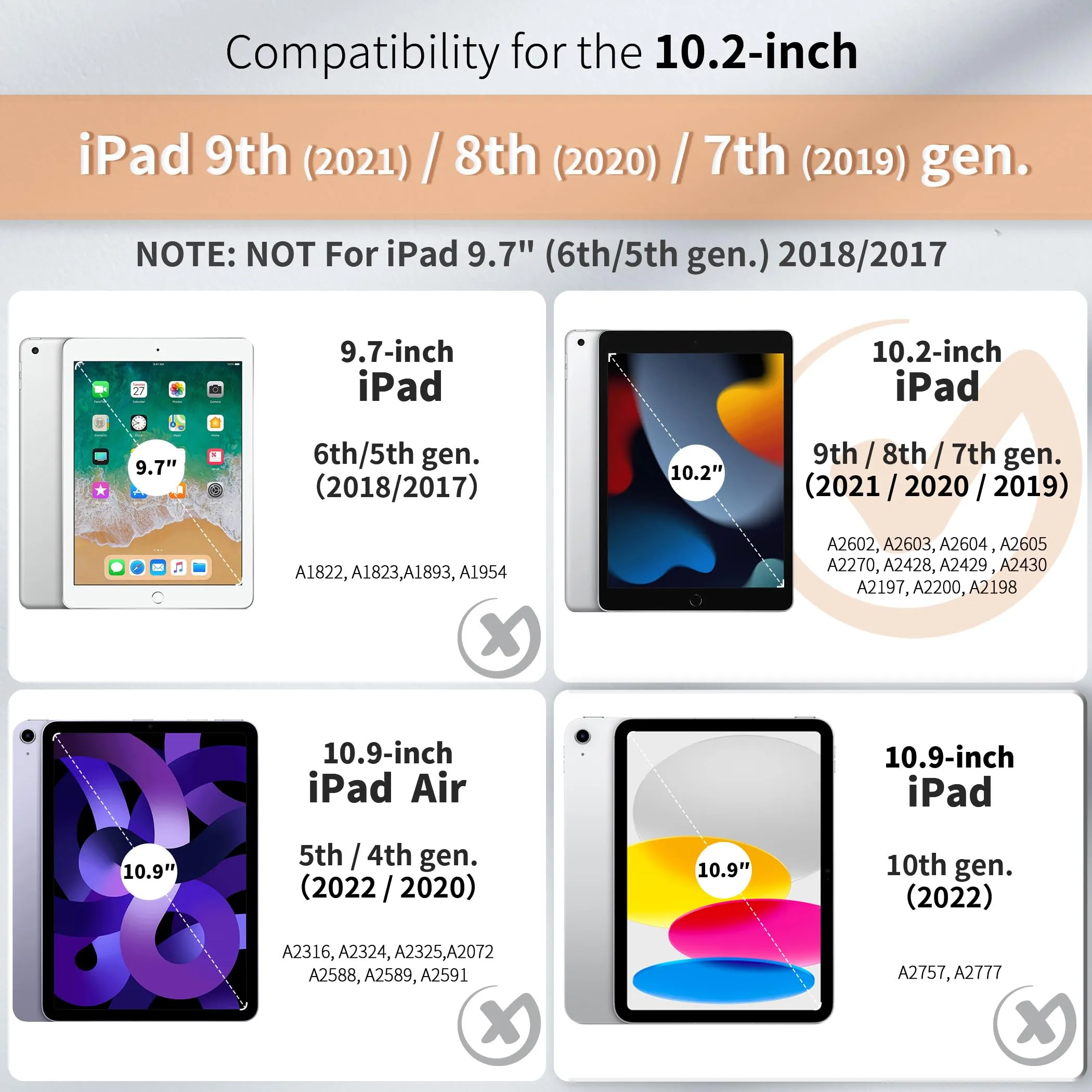 CACOE Cover per iPad 9a / 8a / 7a Generazione (10,2 pollici) - immagine 2