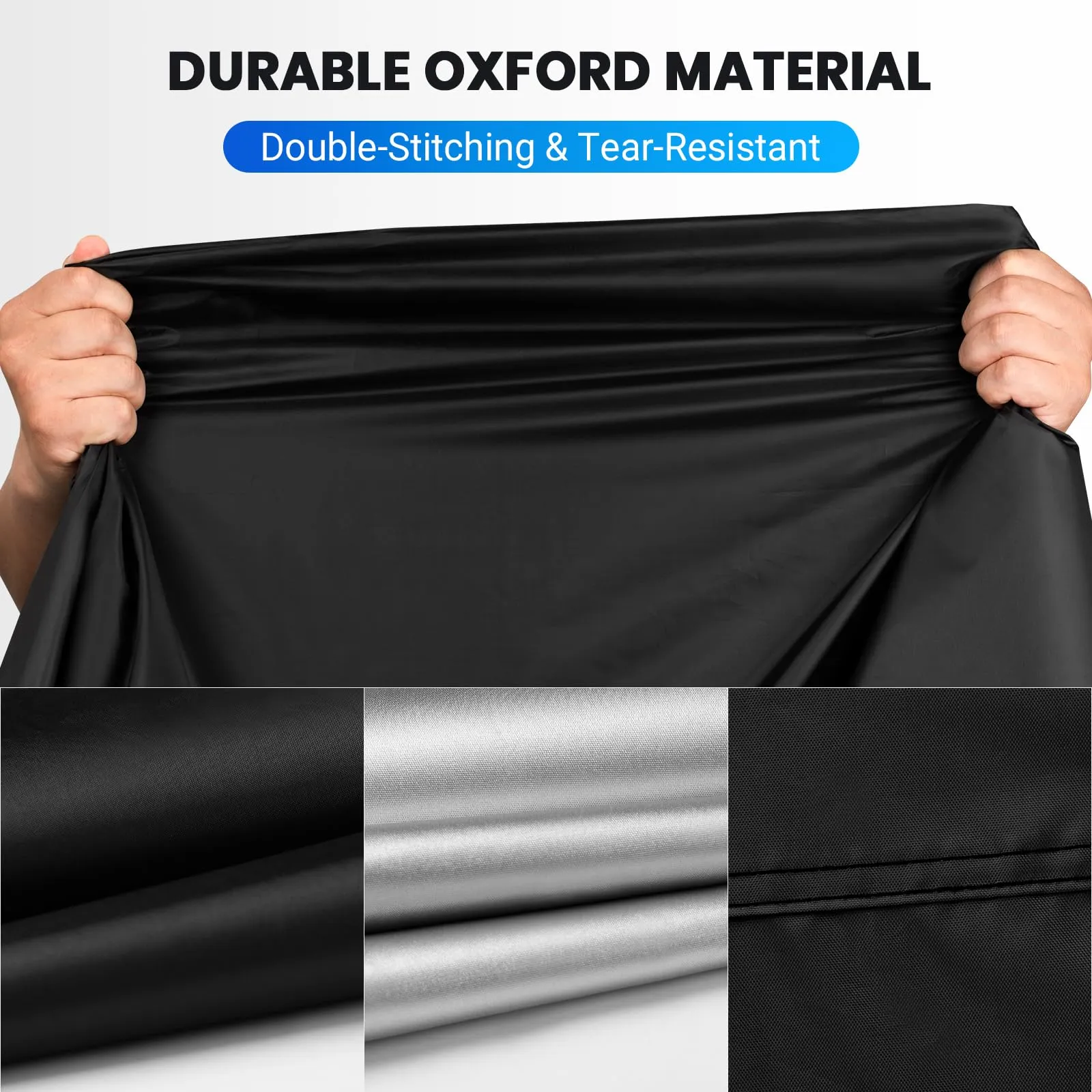 Favoto Telo Moto Impermeabile e Antipolvere Universale XXL, 245x105x125cm, Nero+Arancione - immagine 4
