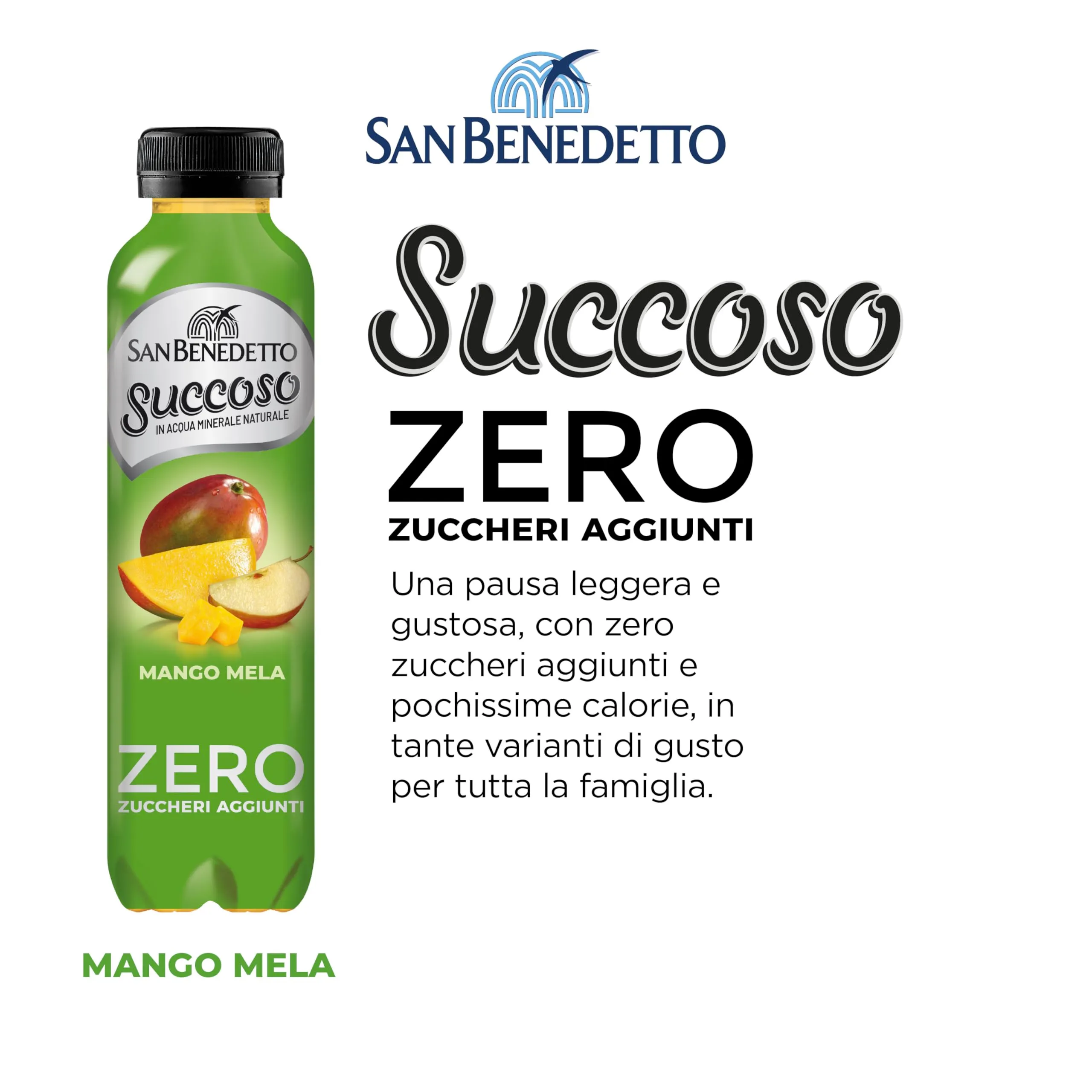 San Benedetto Succoso Zero Mango e Mela, 12x400 ml - immagine 3